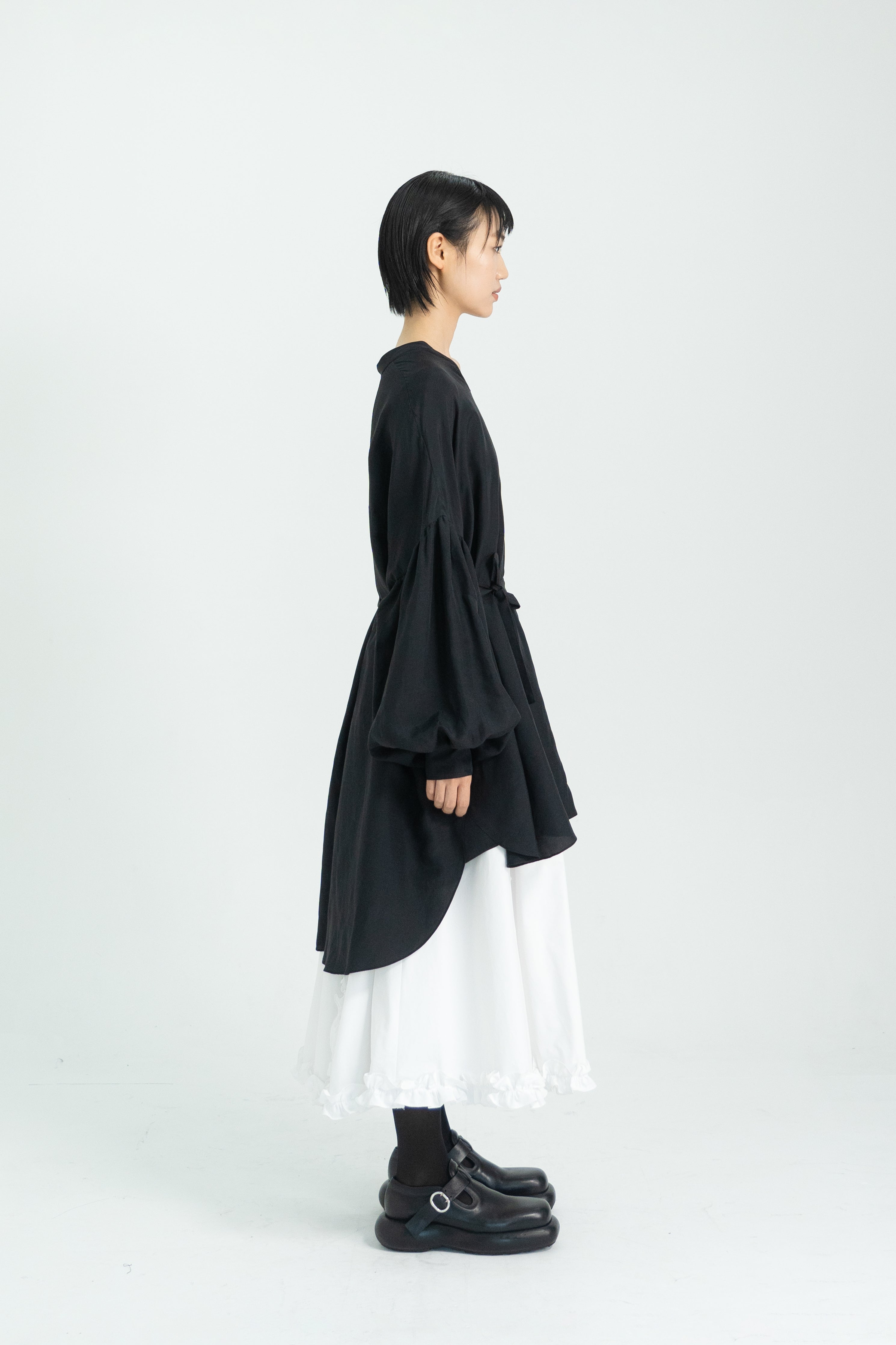 shirring over blouse