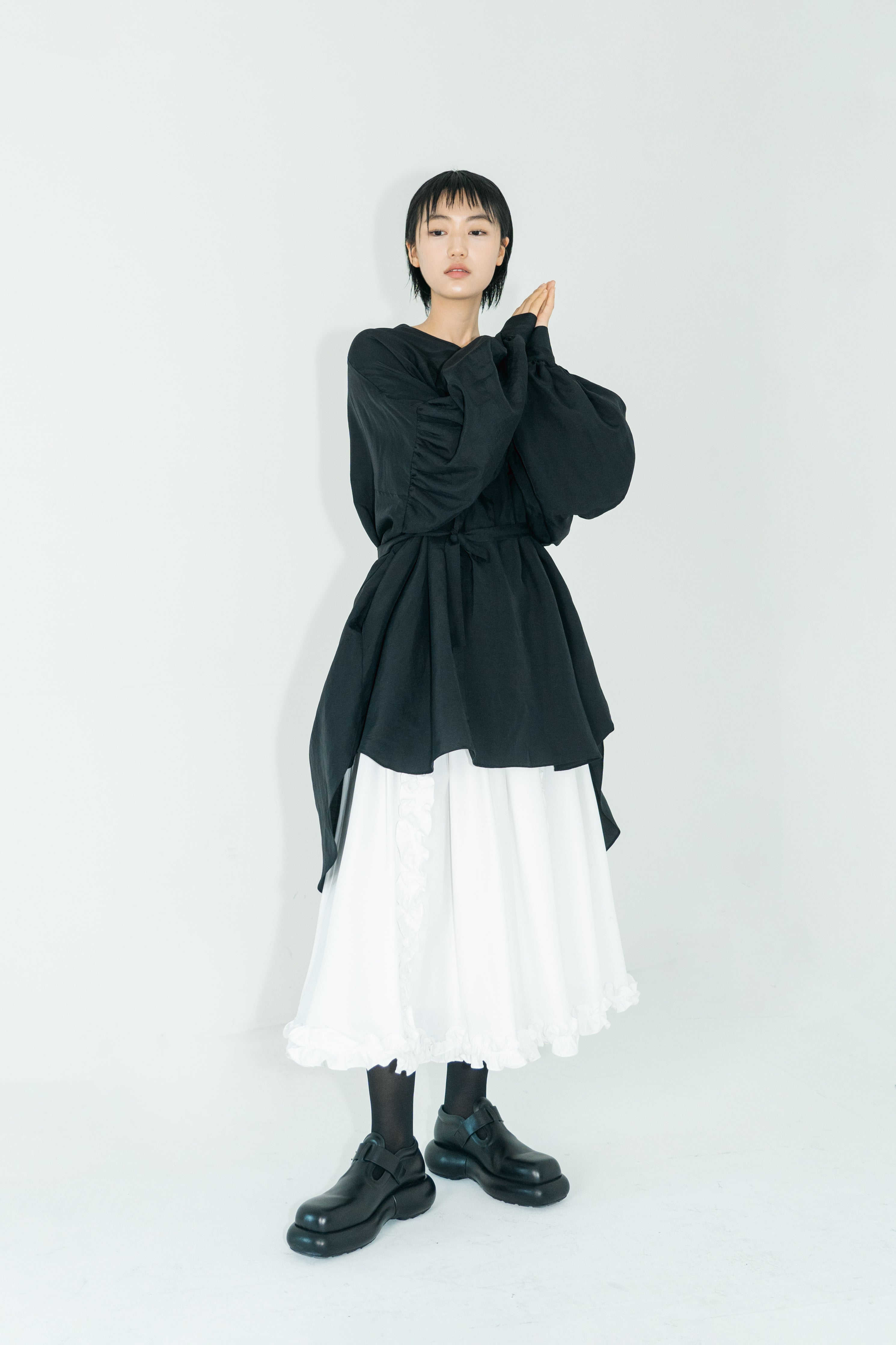 shirring over blouse