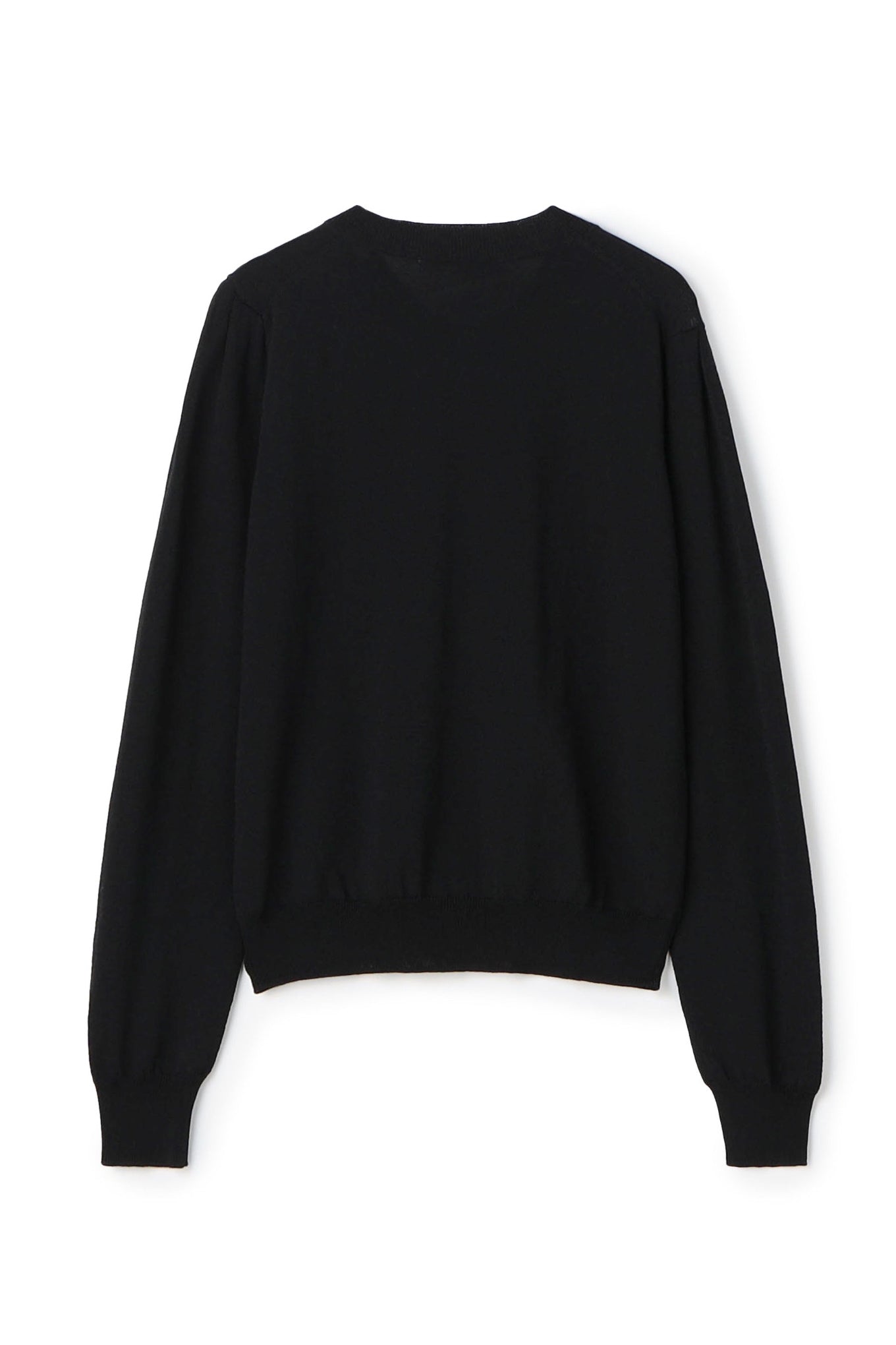 crew neck puff cardigan