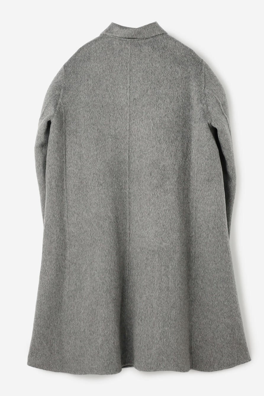 round collar long coat