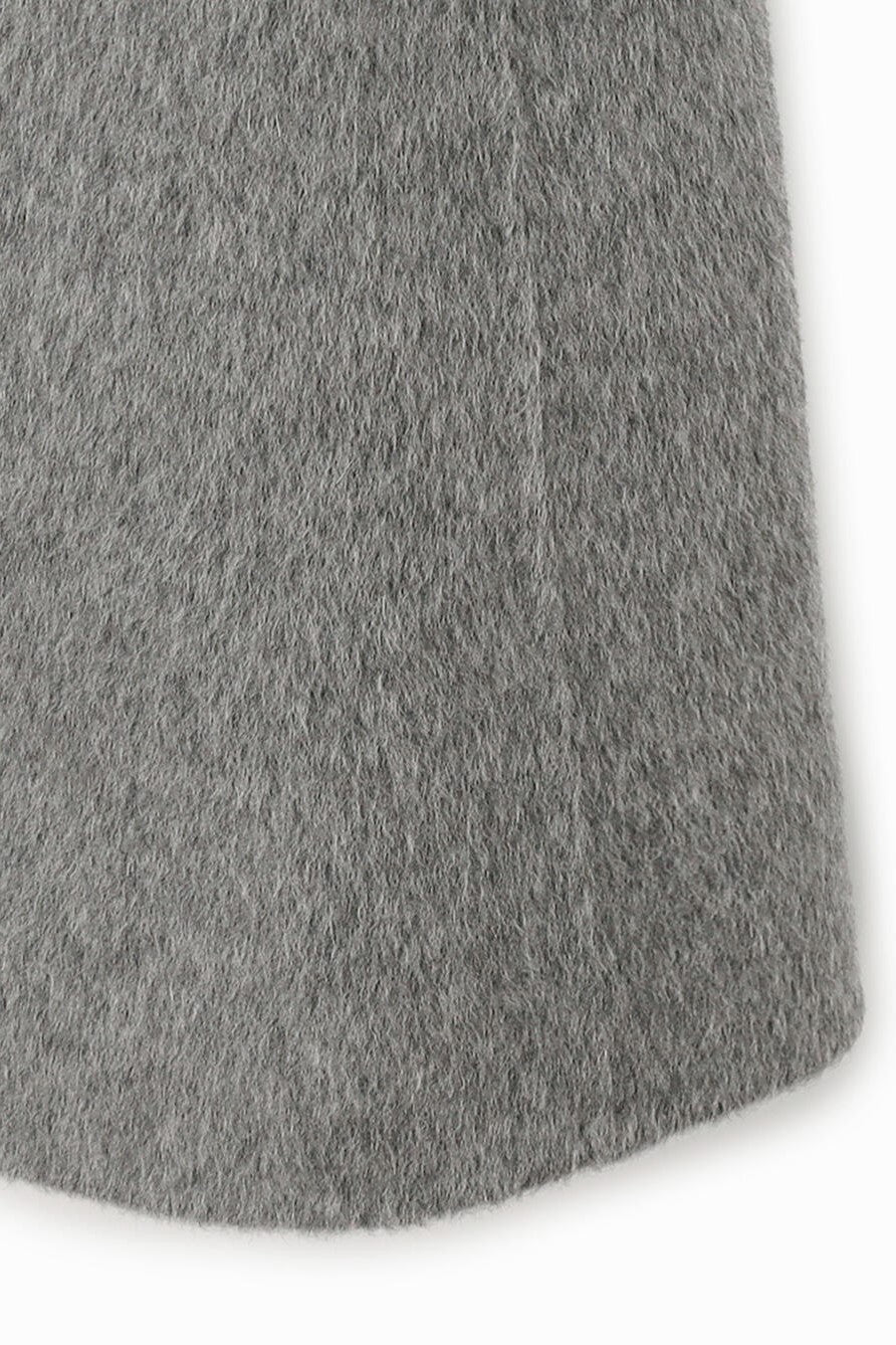 round collar long coat