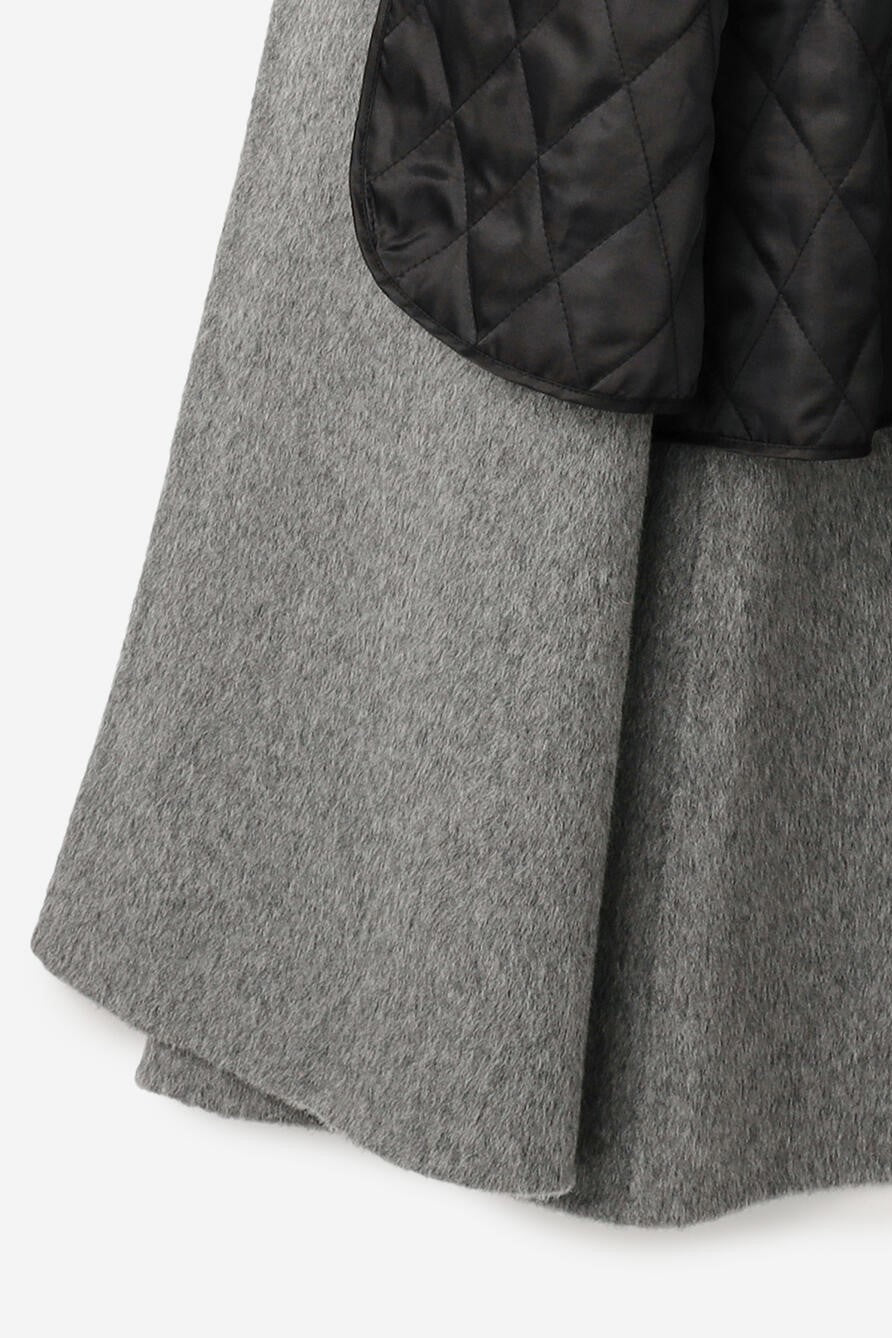 round collar long coat