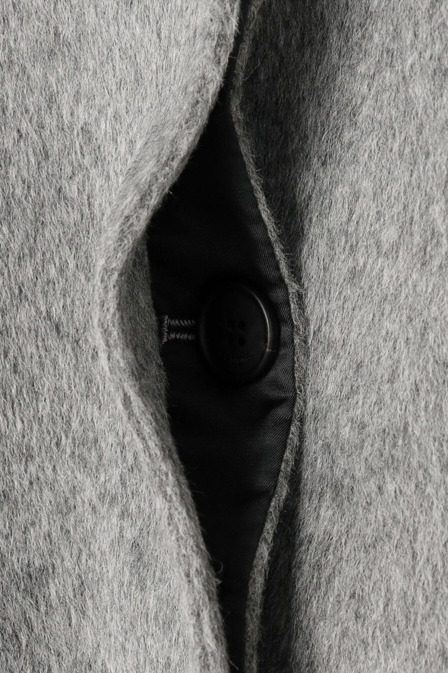 round collar long coat