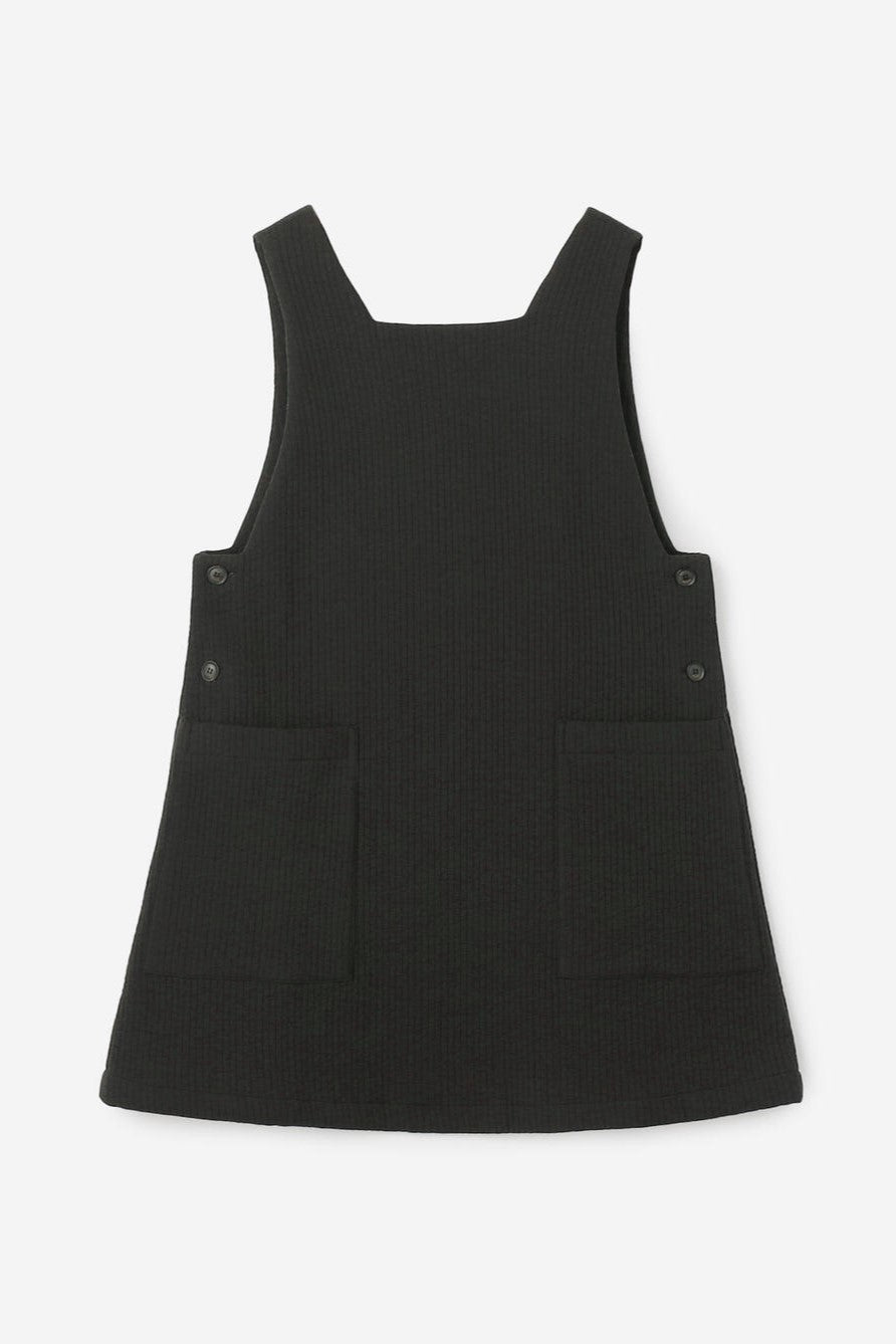 quilted side button dress