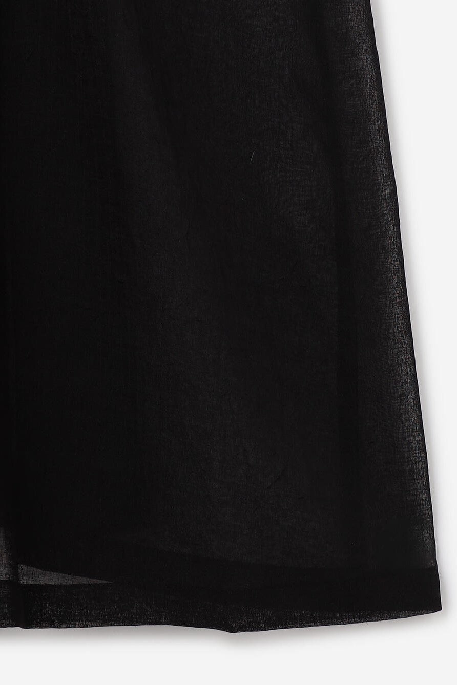 frill hooded organza coat
