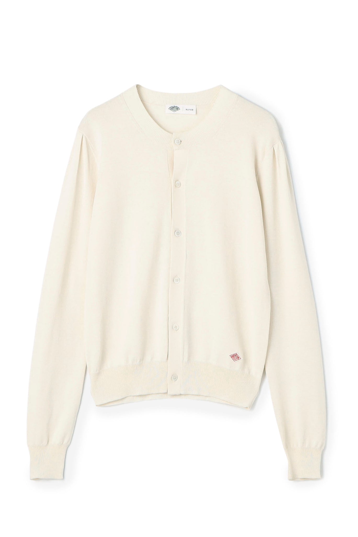crew neck puff cardigan
