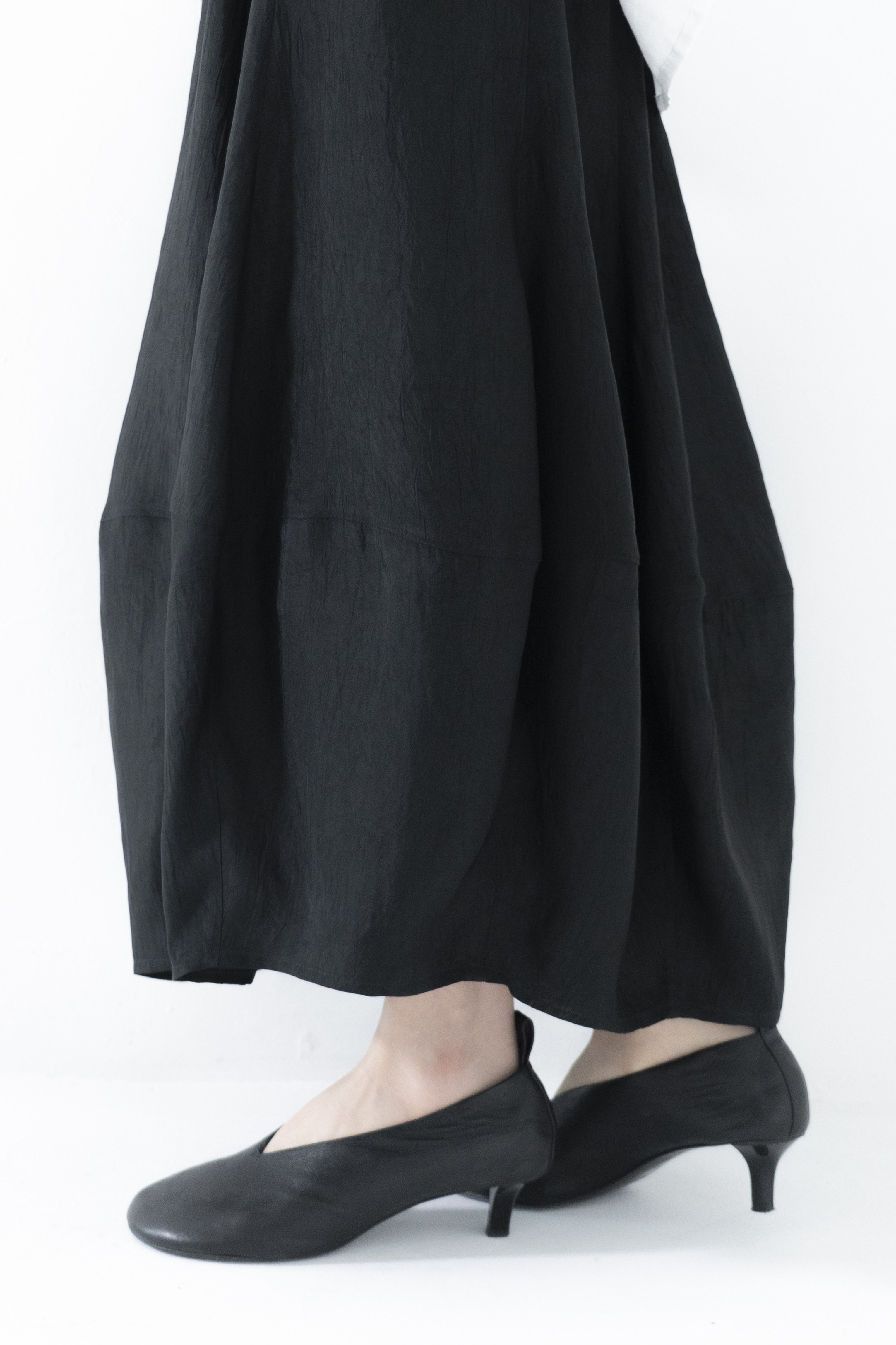 acetate leaf long skirt