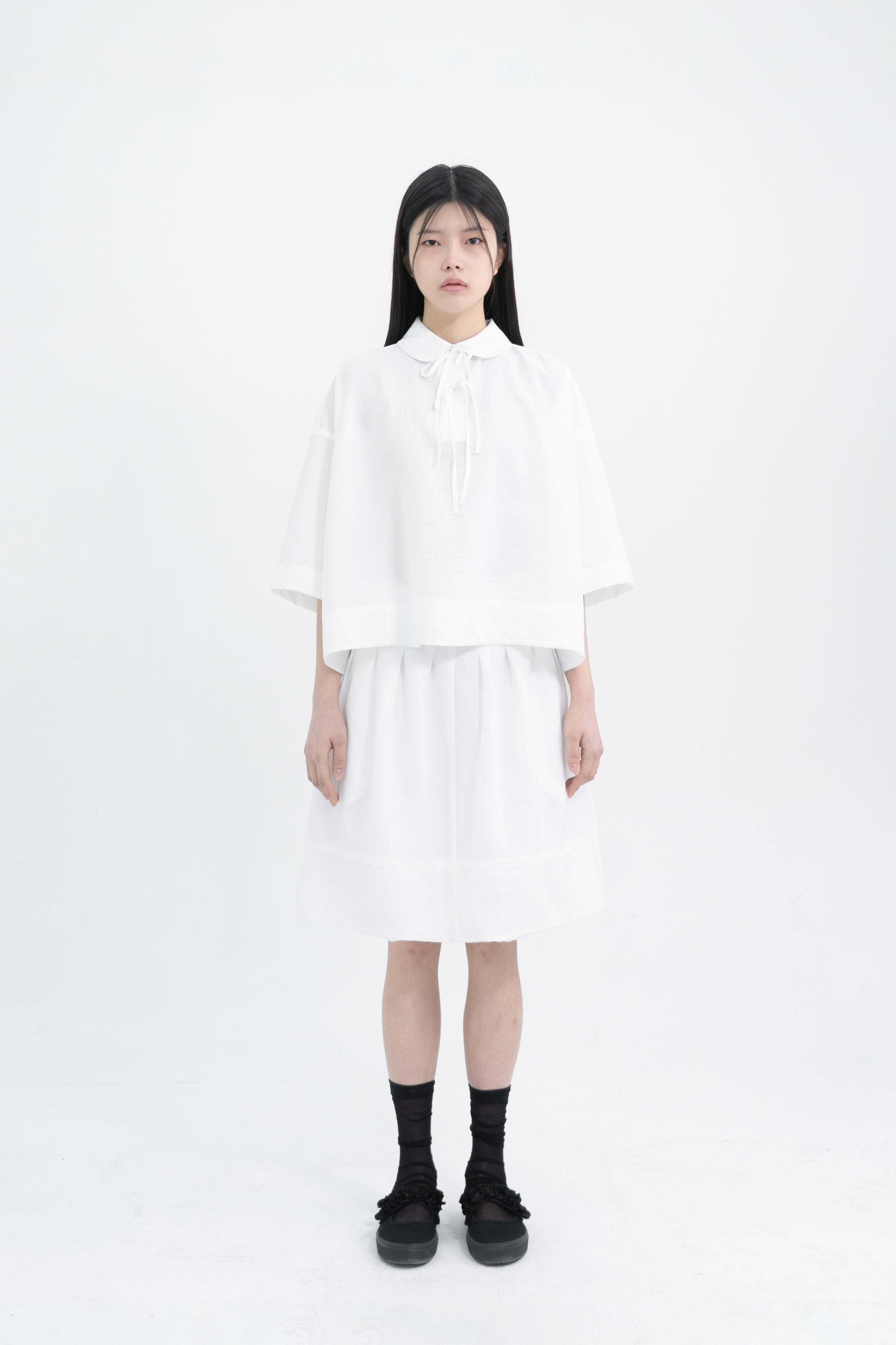 basic ribbon blouse
