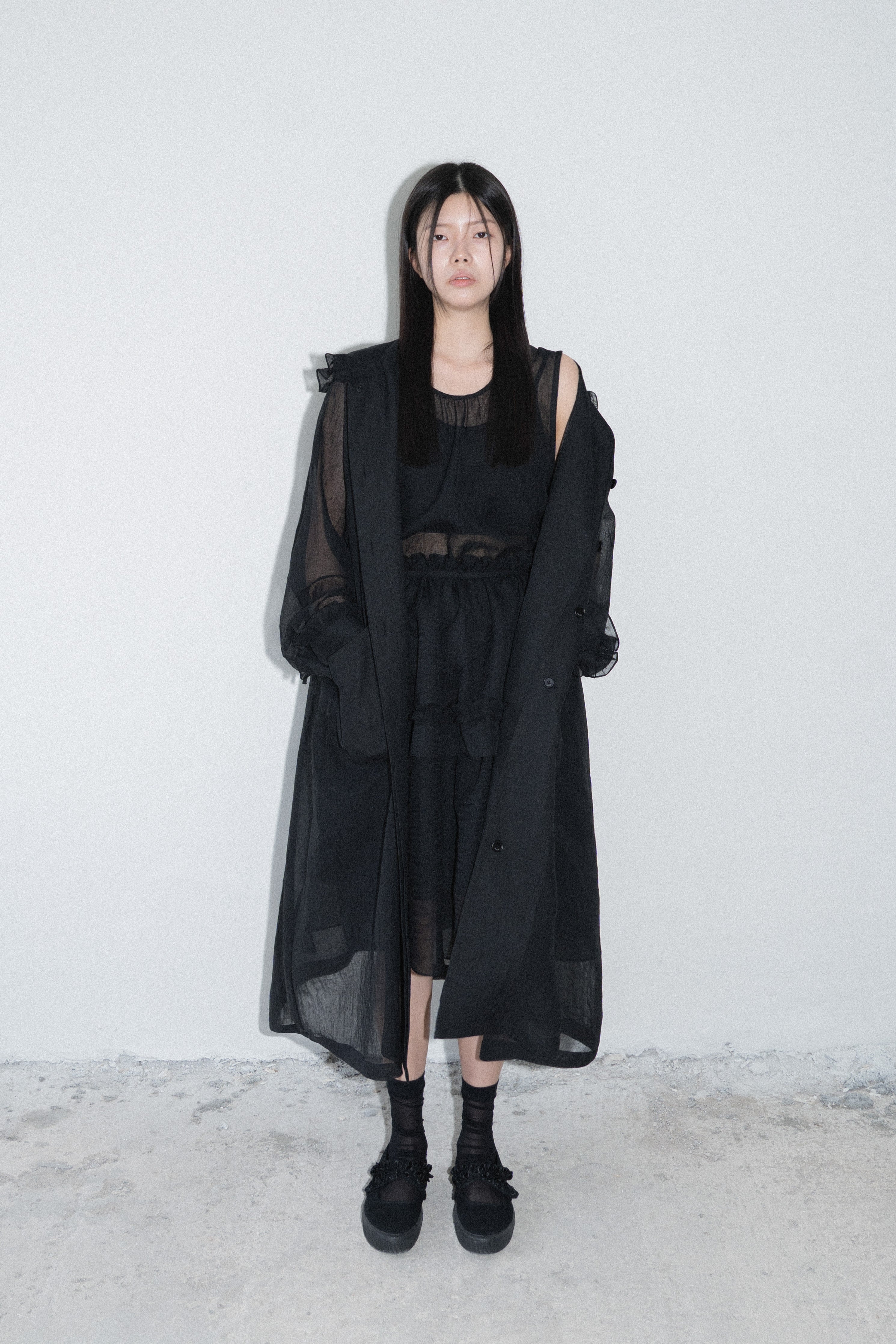 Bow Frill Canvas Mary Jane