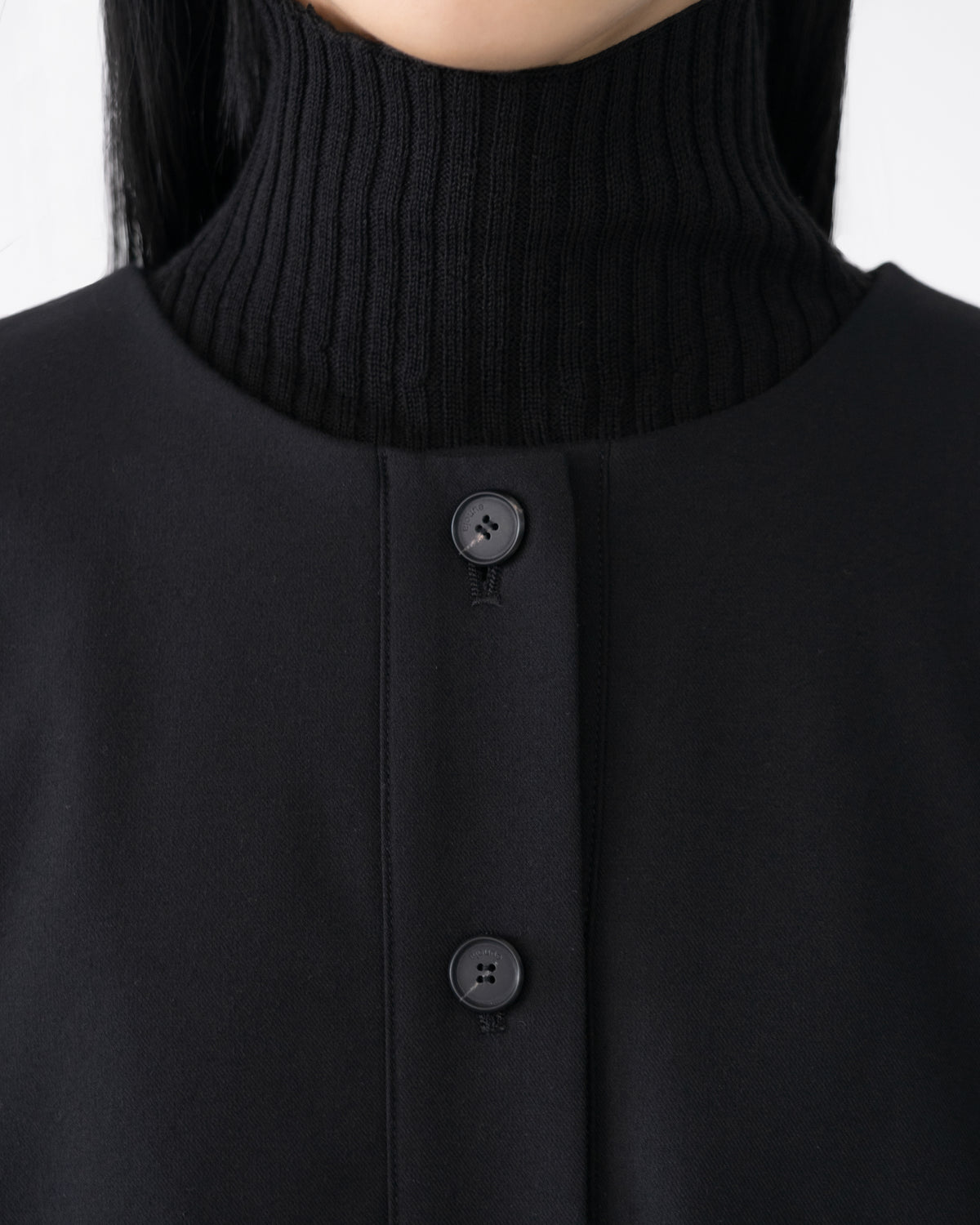 button layer frill jacket