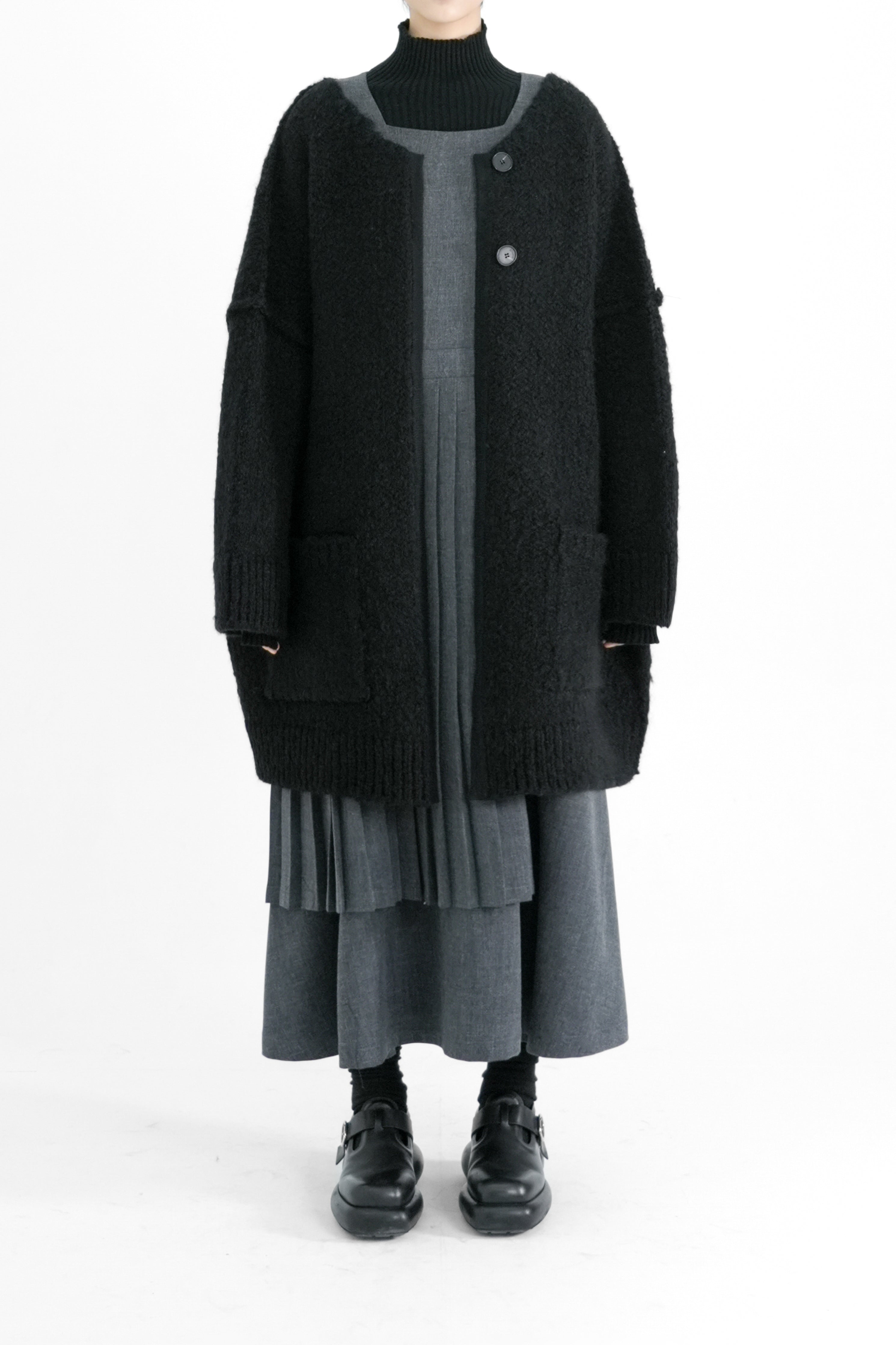 button mono cardigan