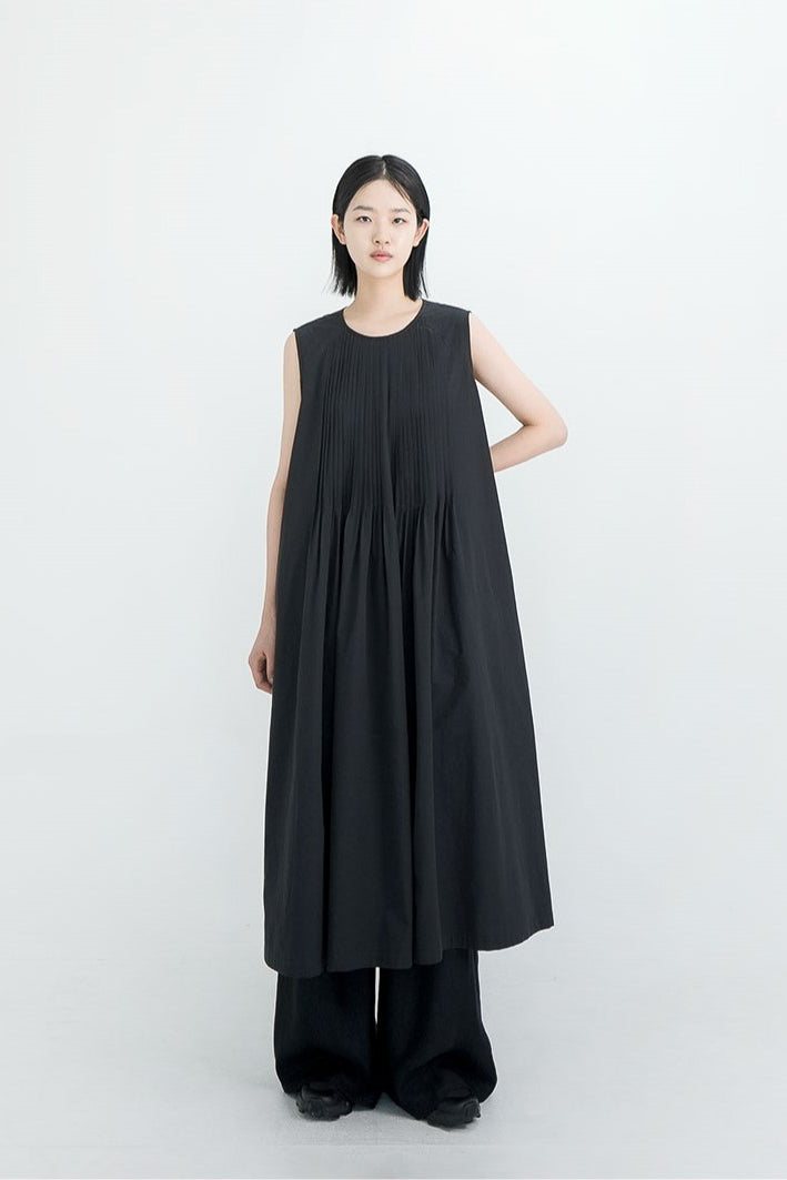 cotton pintuck dress