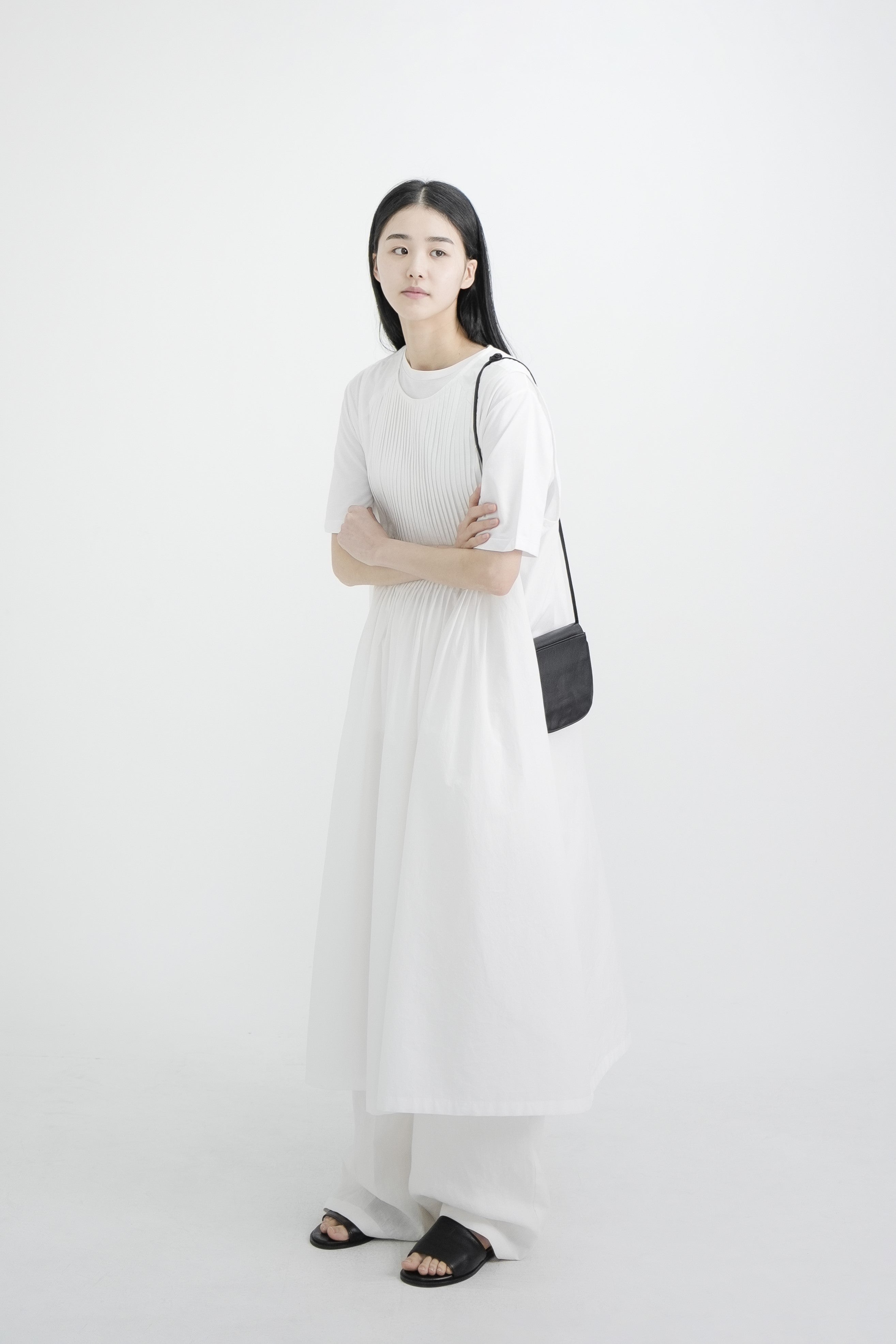 cotton pintuck dress