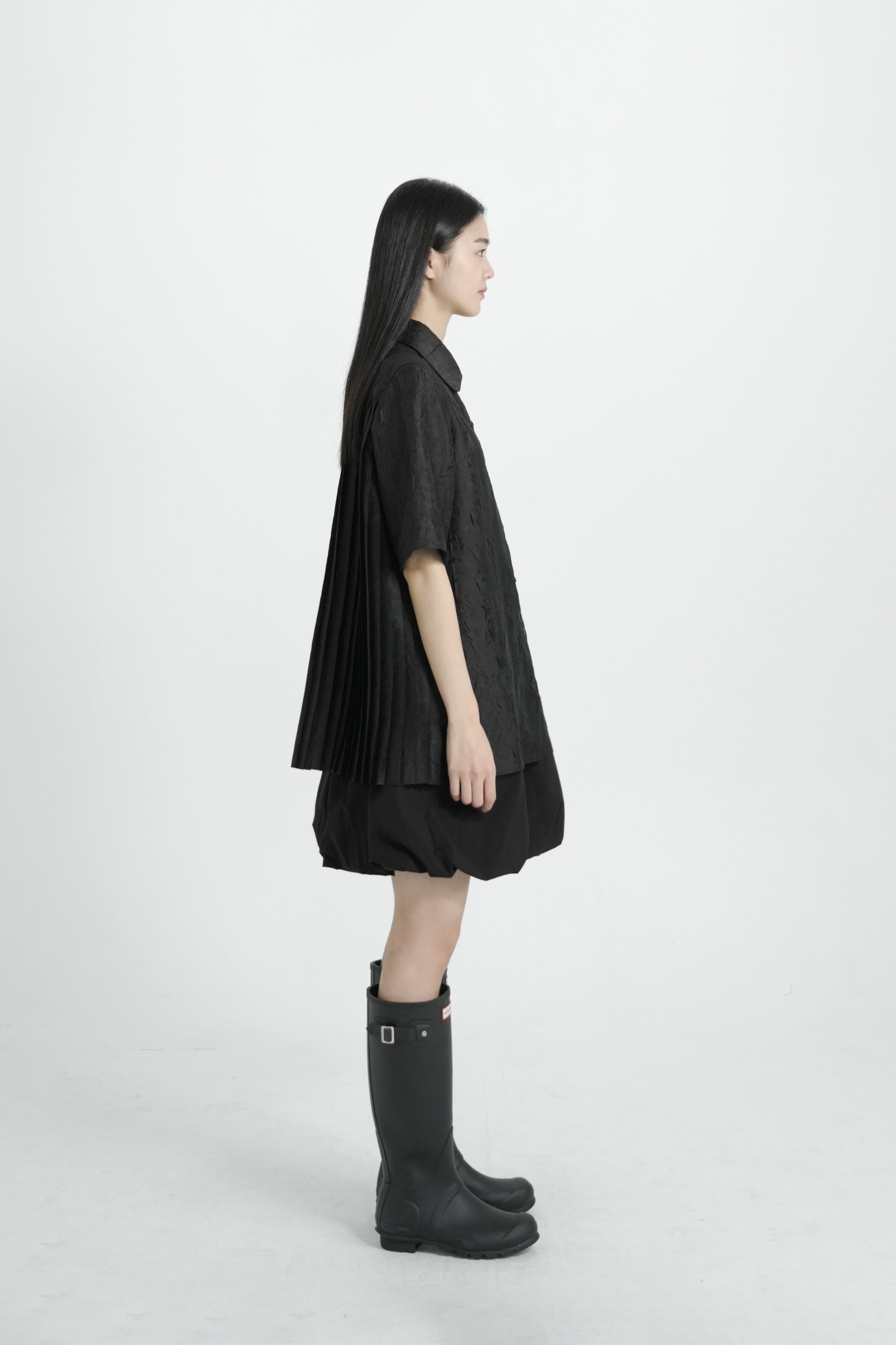 crinkle pleats shirt