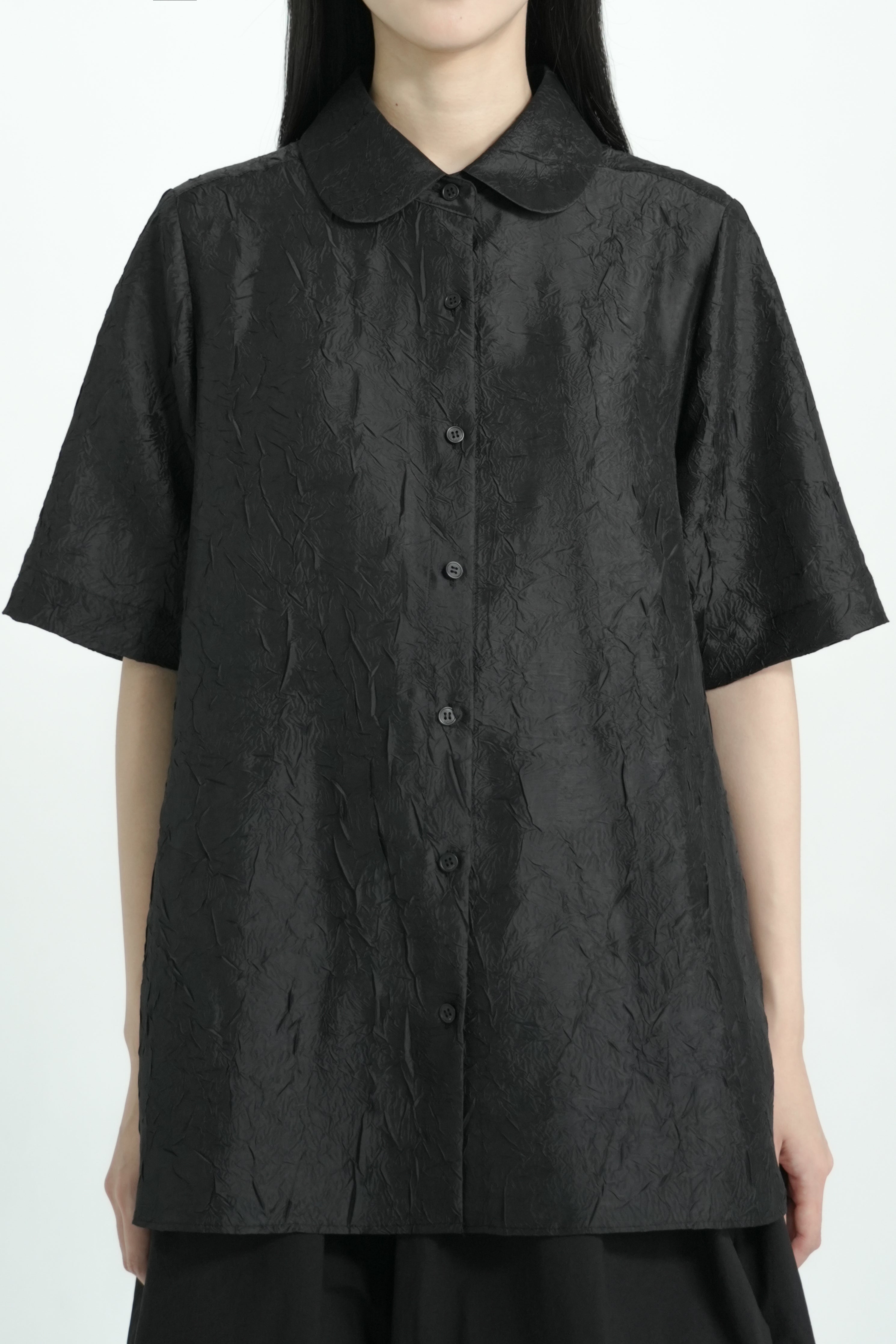 crinkle pleats shirt