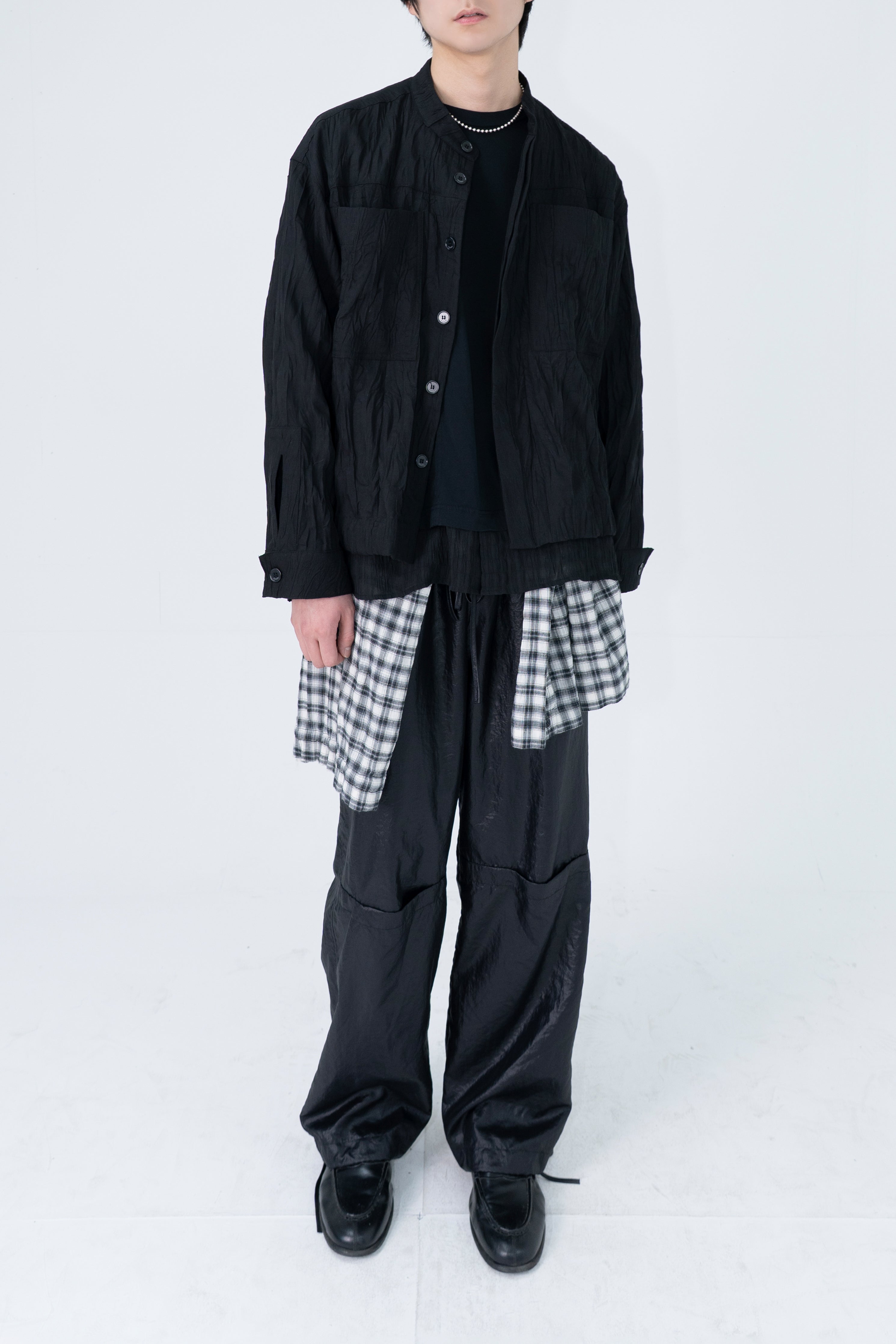 crinkle utility pocket jacket