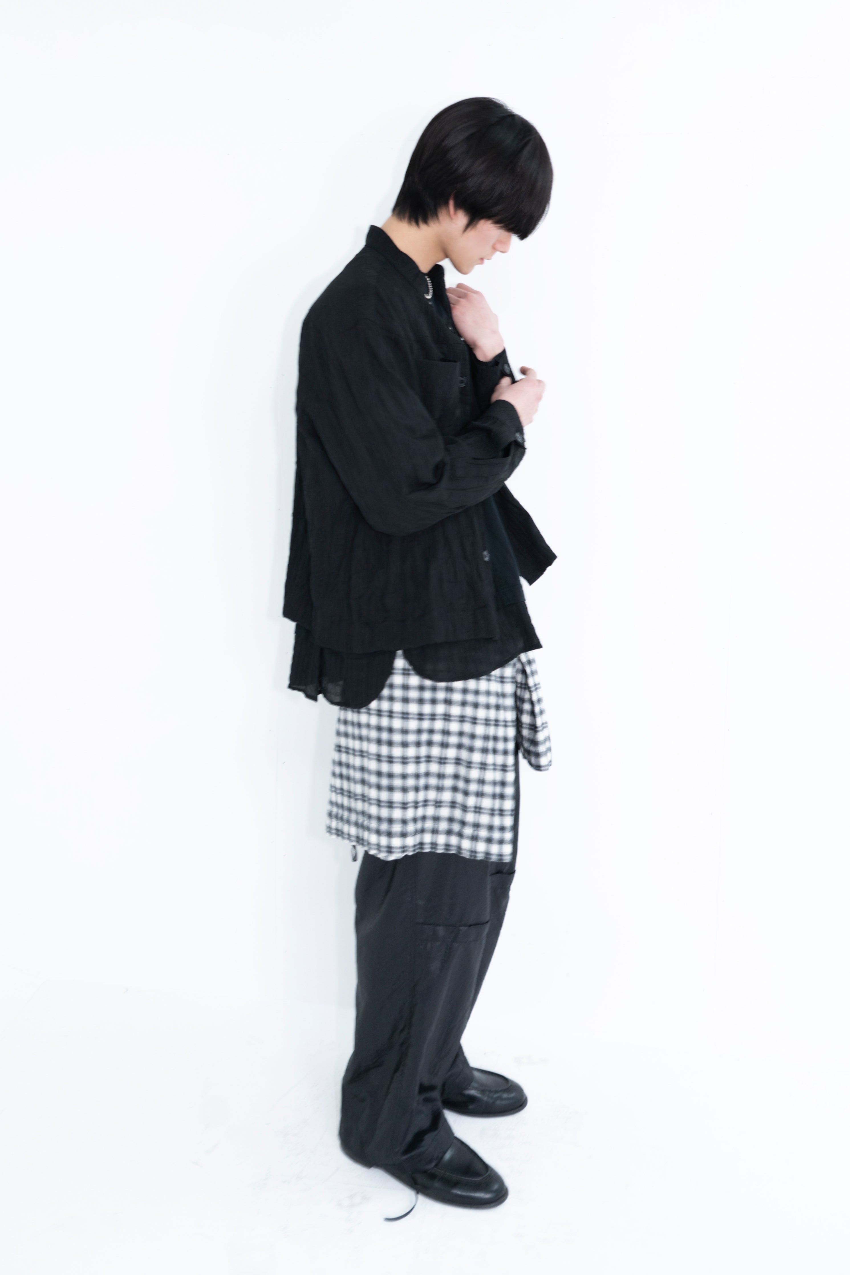 crinkle utility pocket jacket