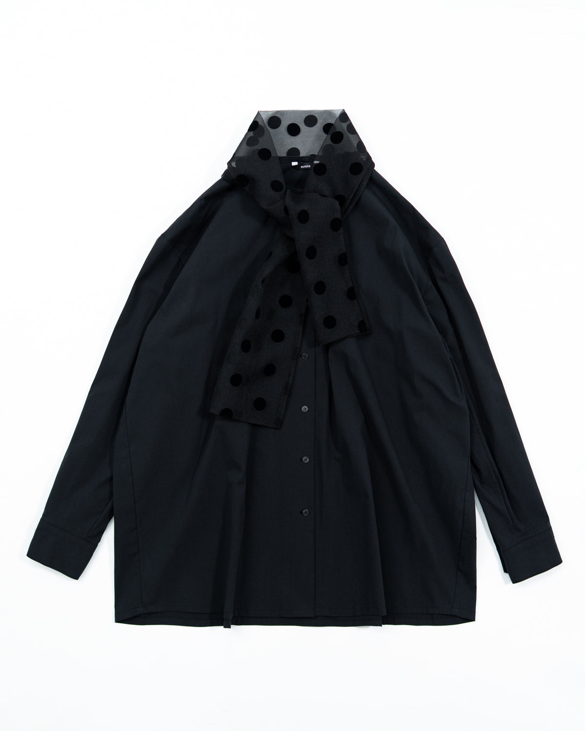dot tie over shirt