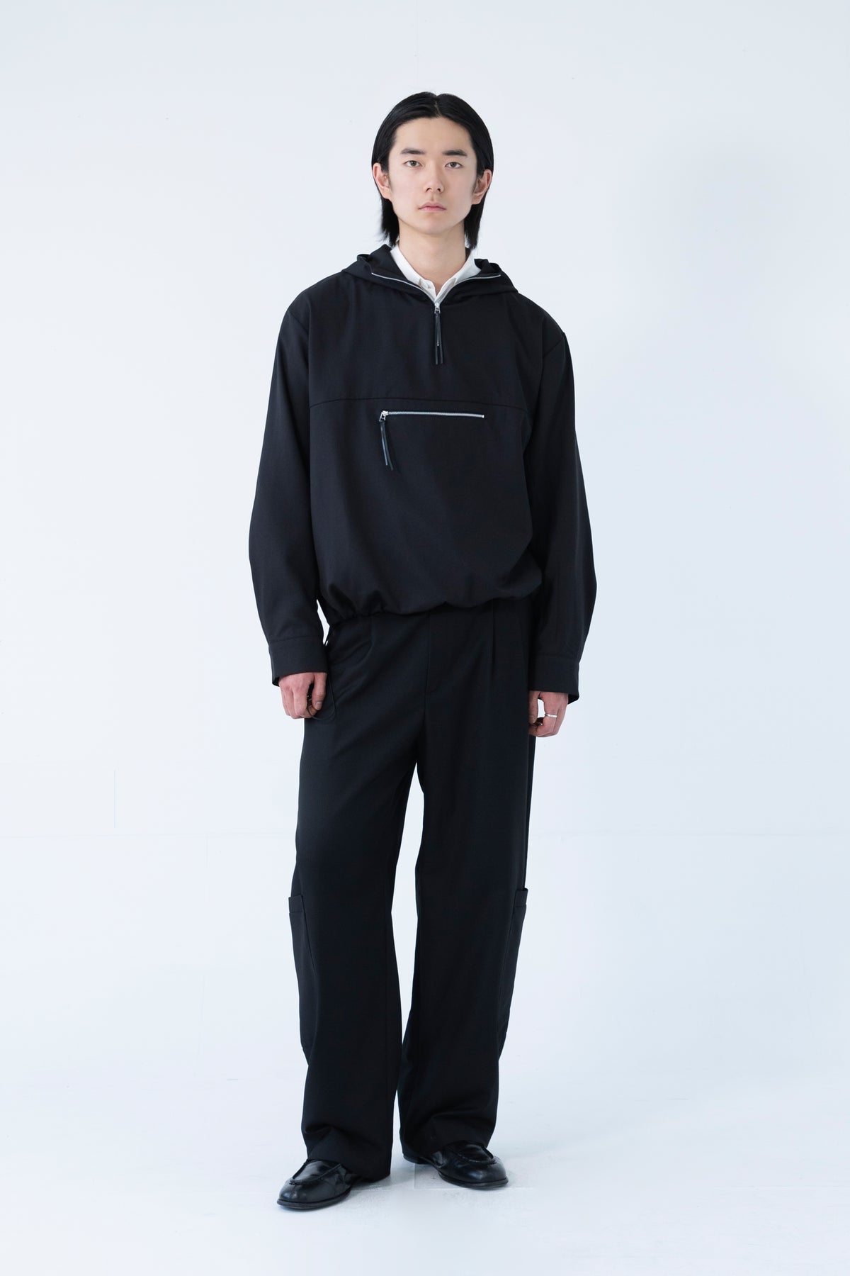 drape anorak shirt