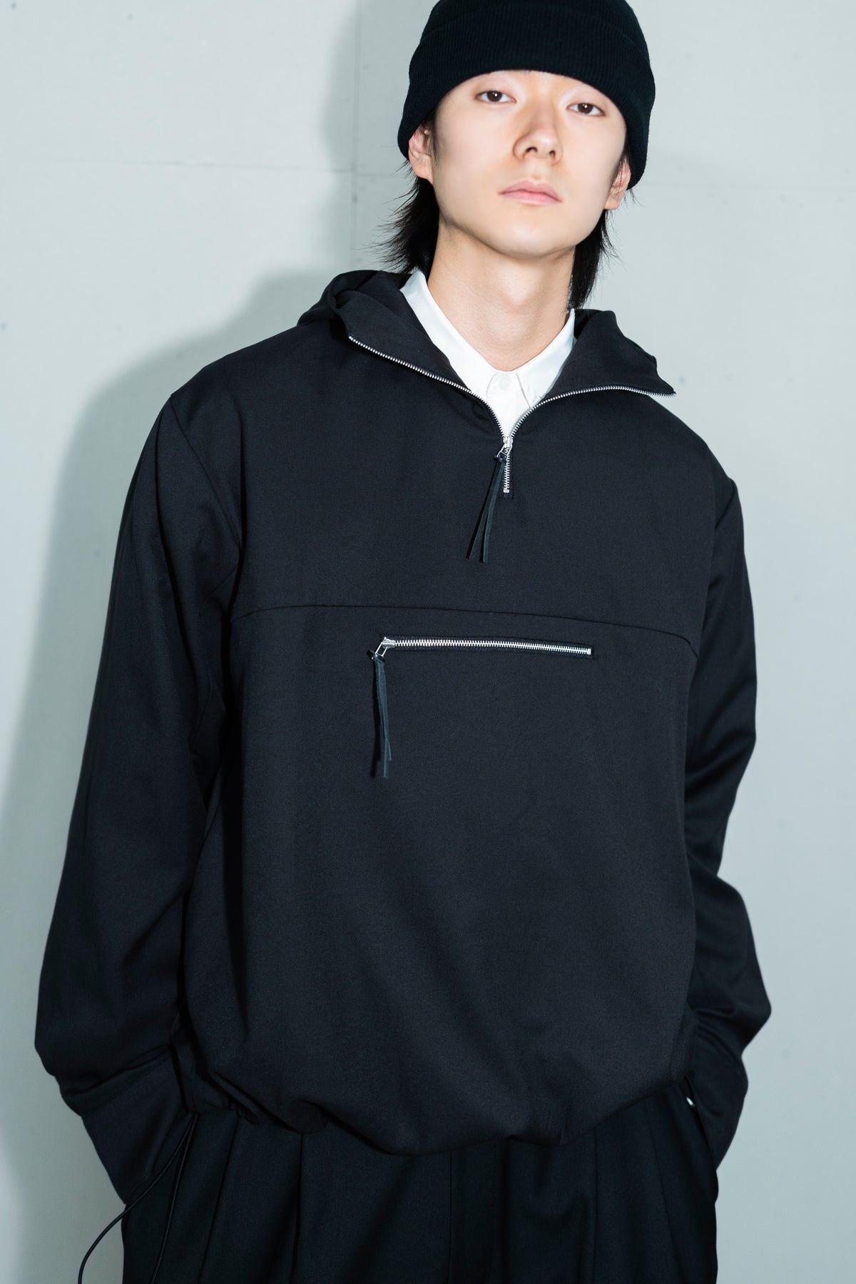 drape anorak shirt