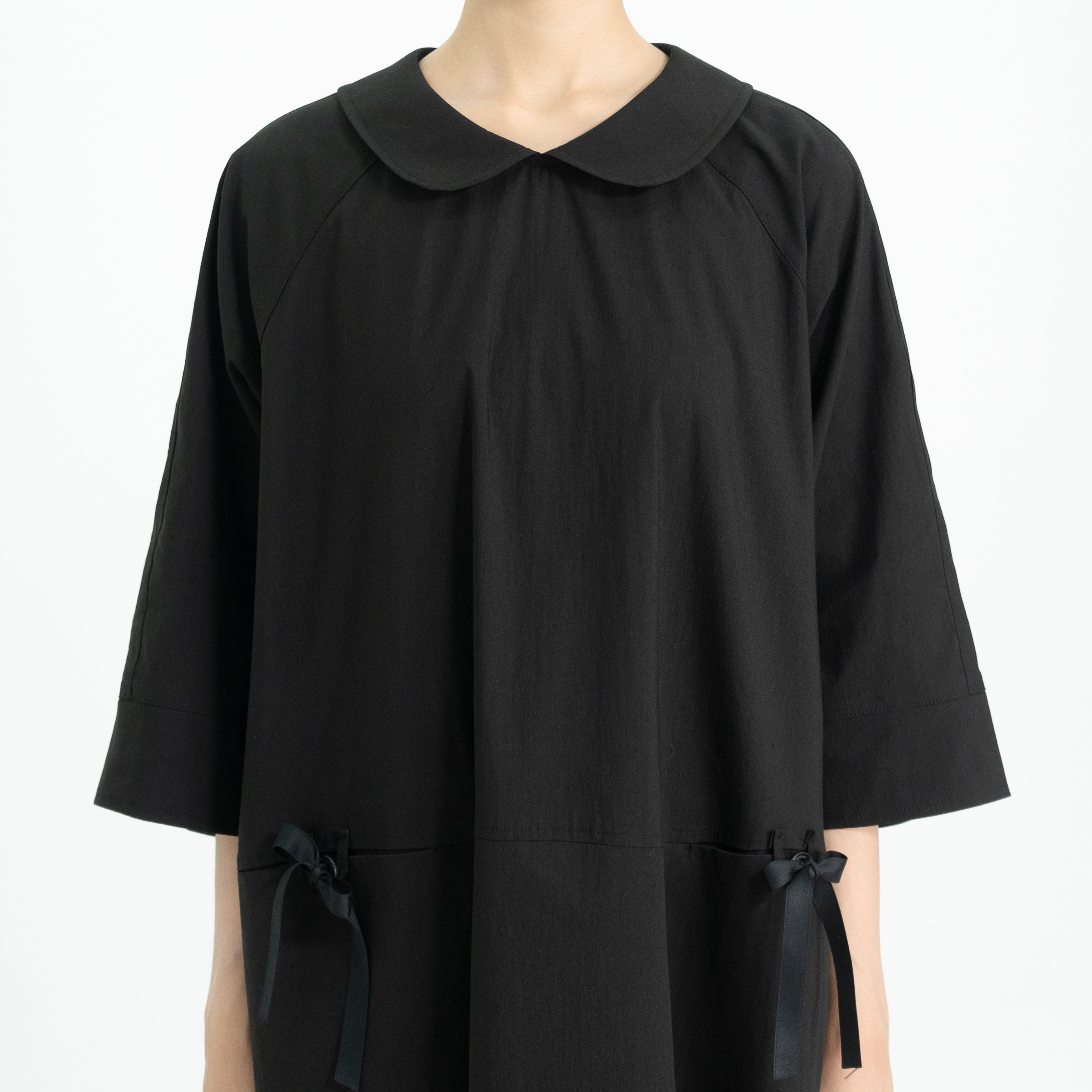 flat collar ribbon dress