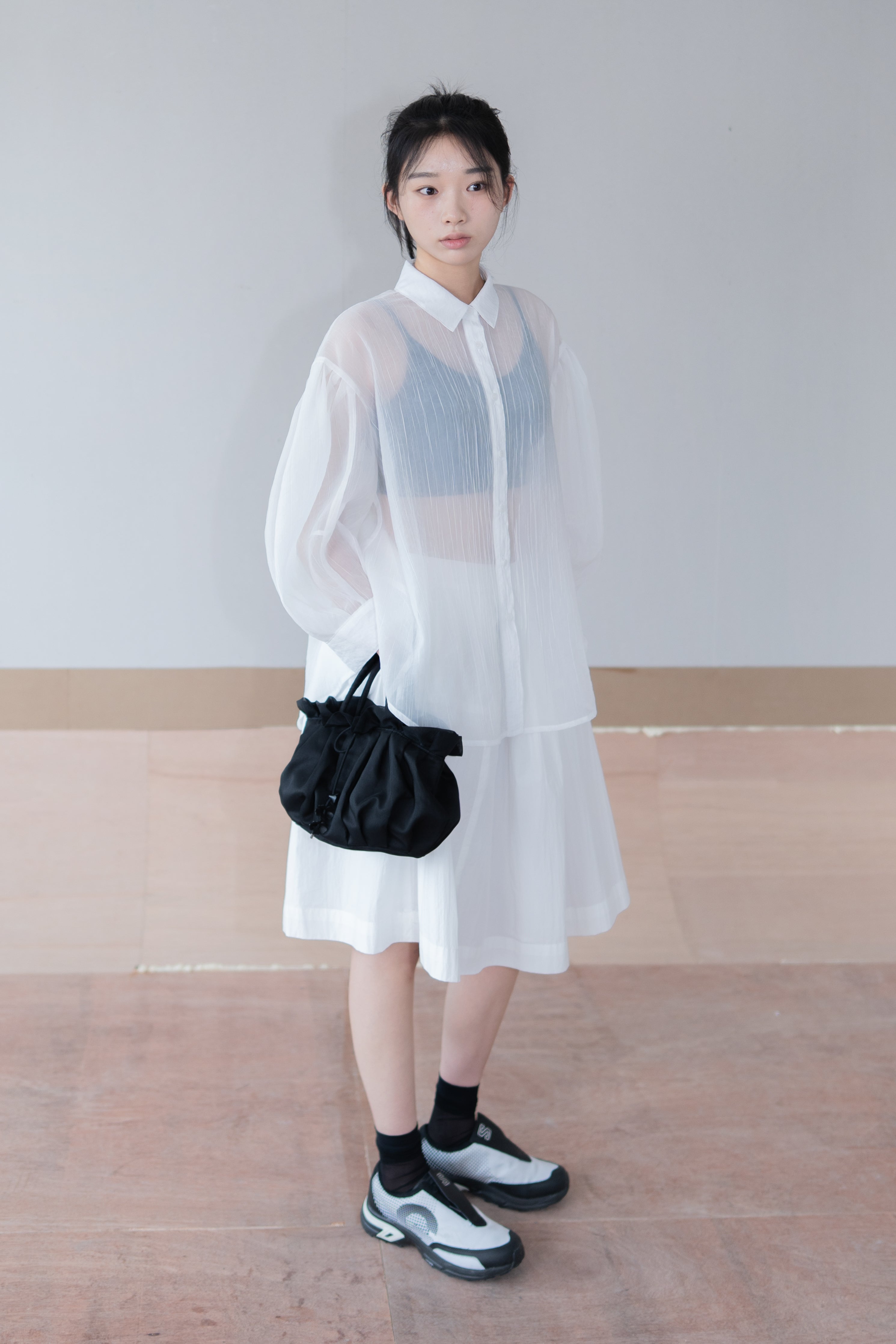 full sleeve sheer shirt