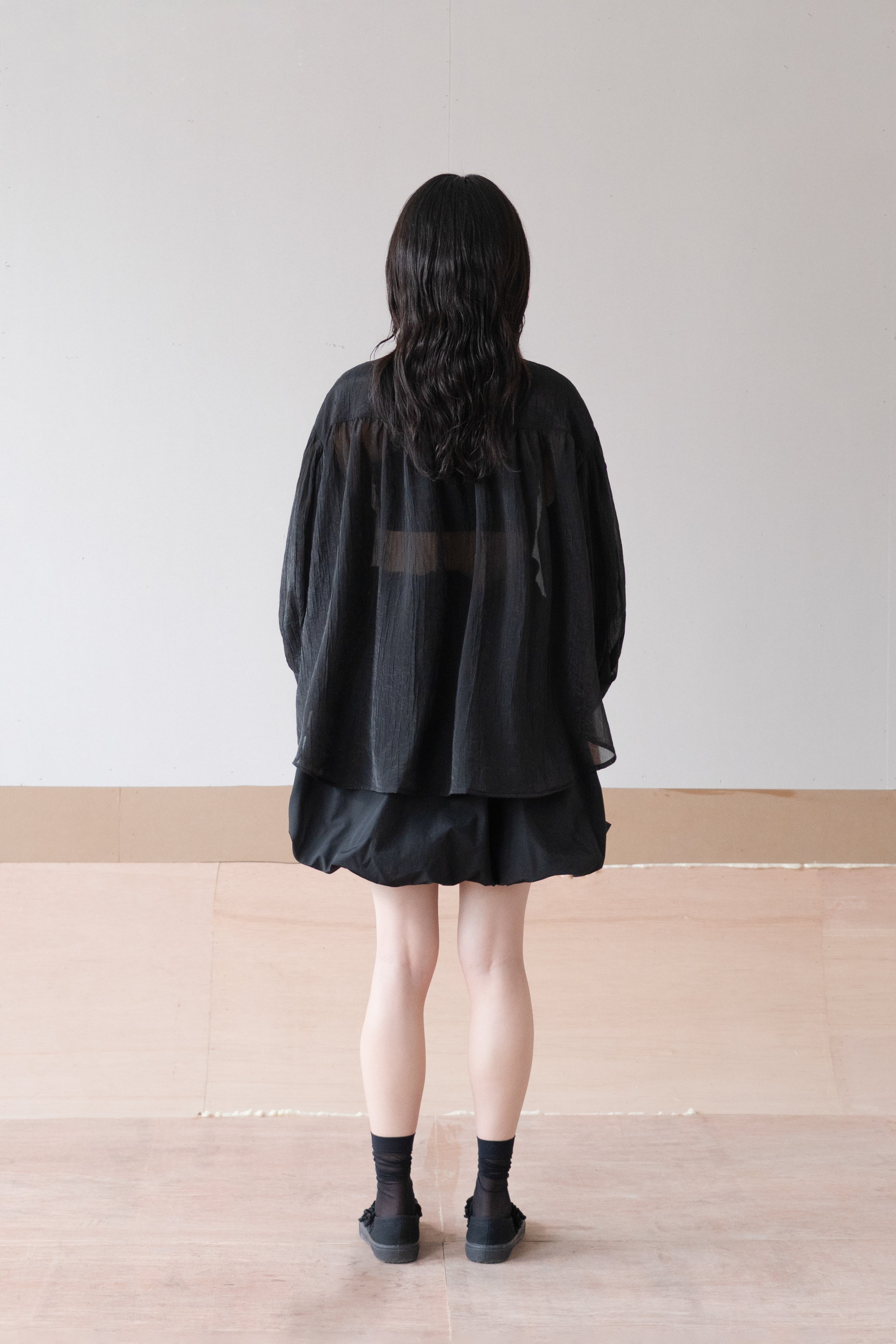 full sleeve sheer shirt