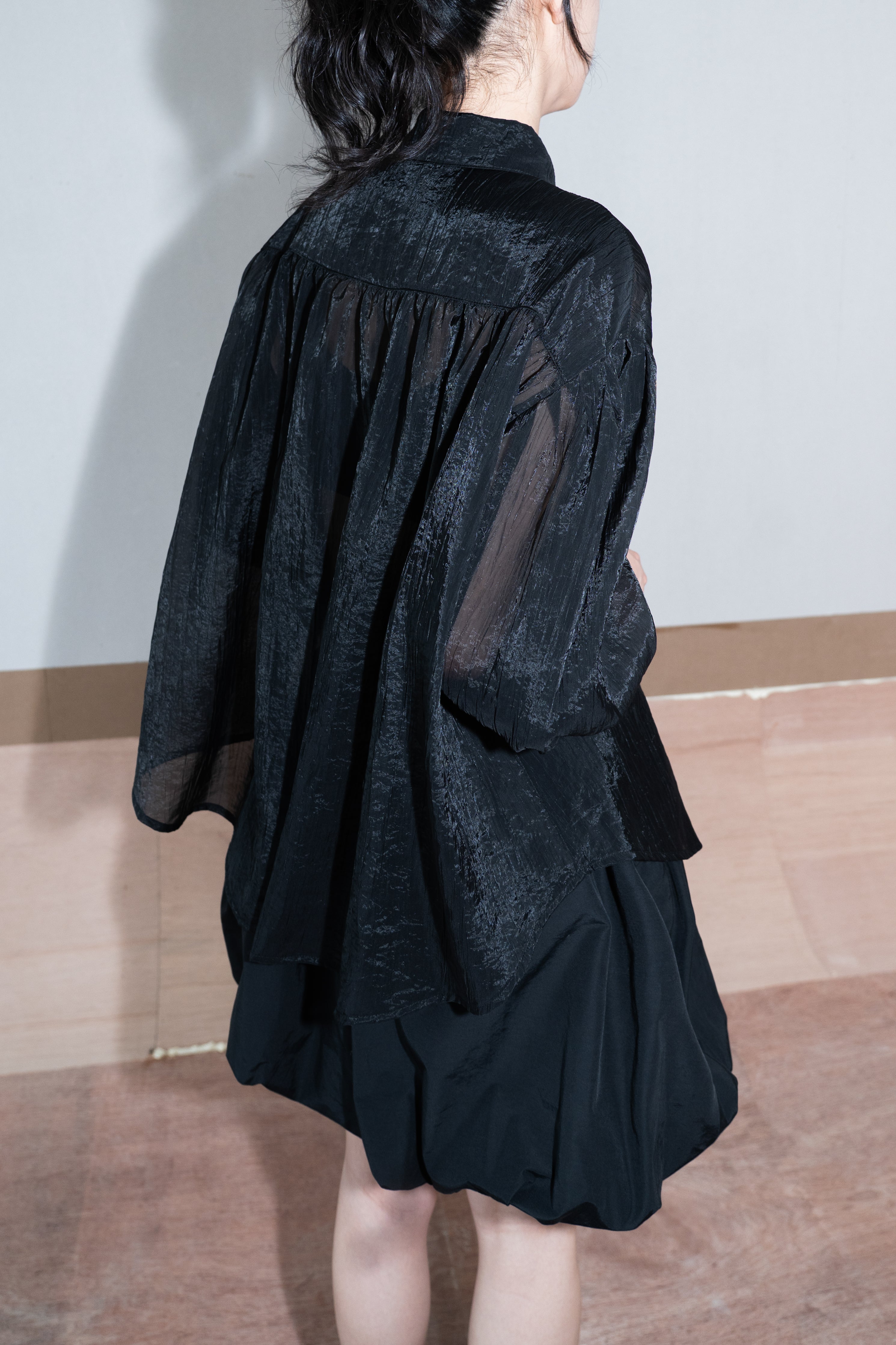 full sleeve sheer shirt