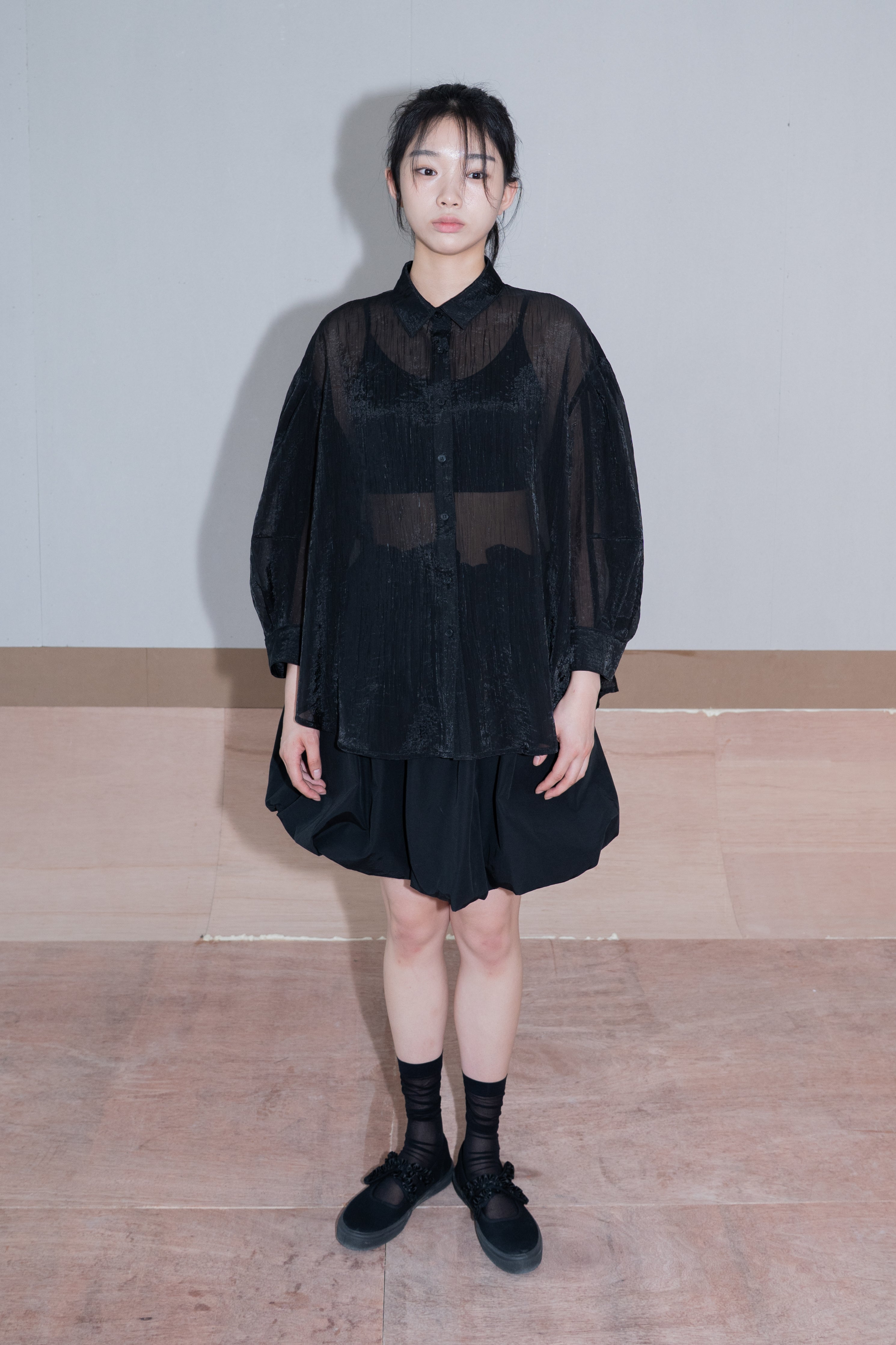 full sleeve sheer shirt