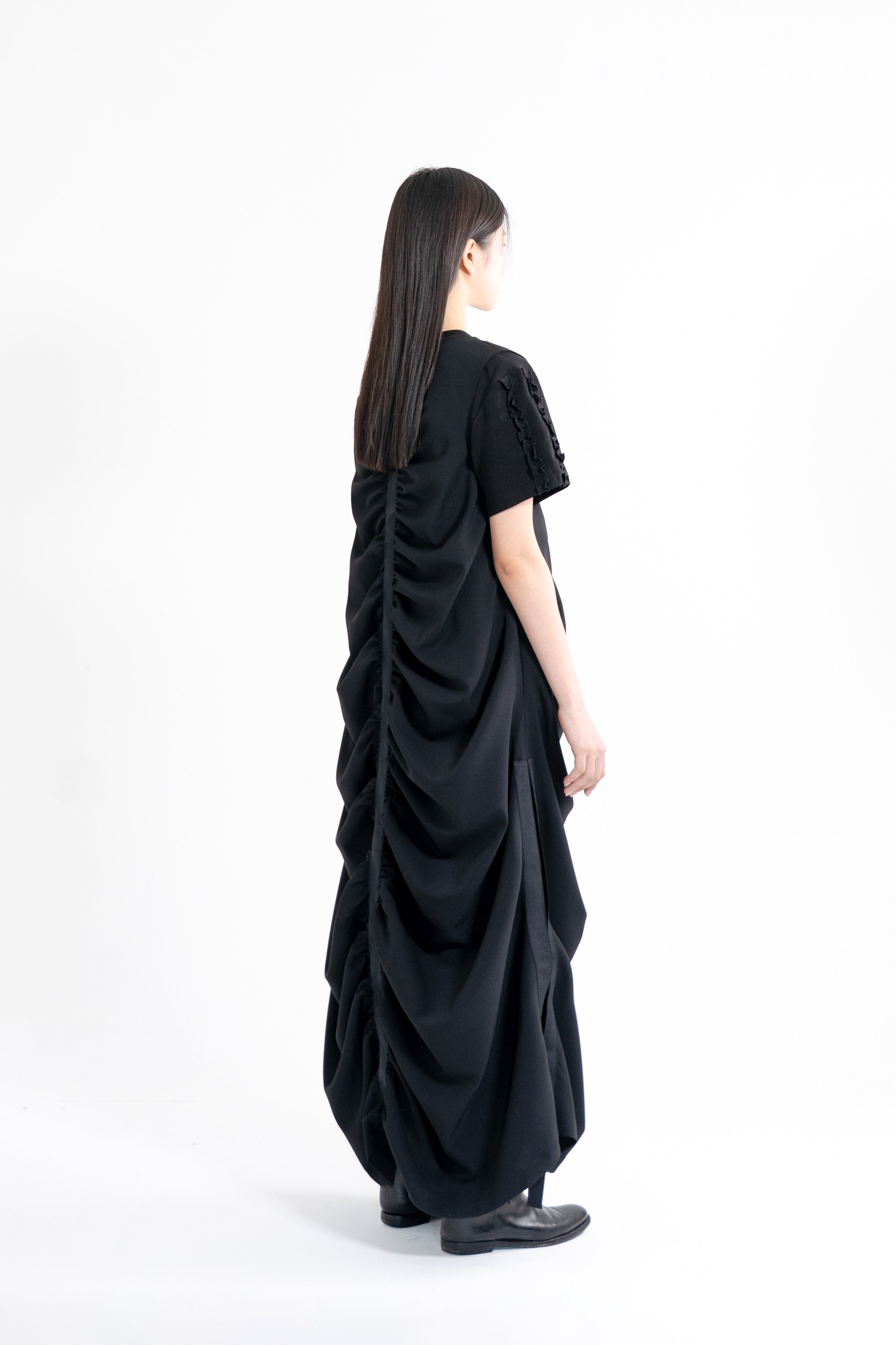 half sleeve frill t shirt