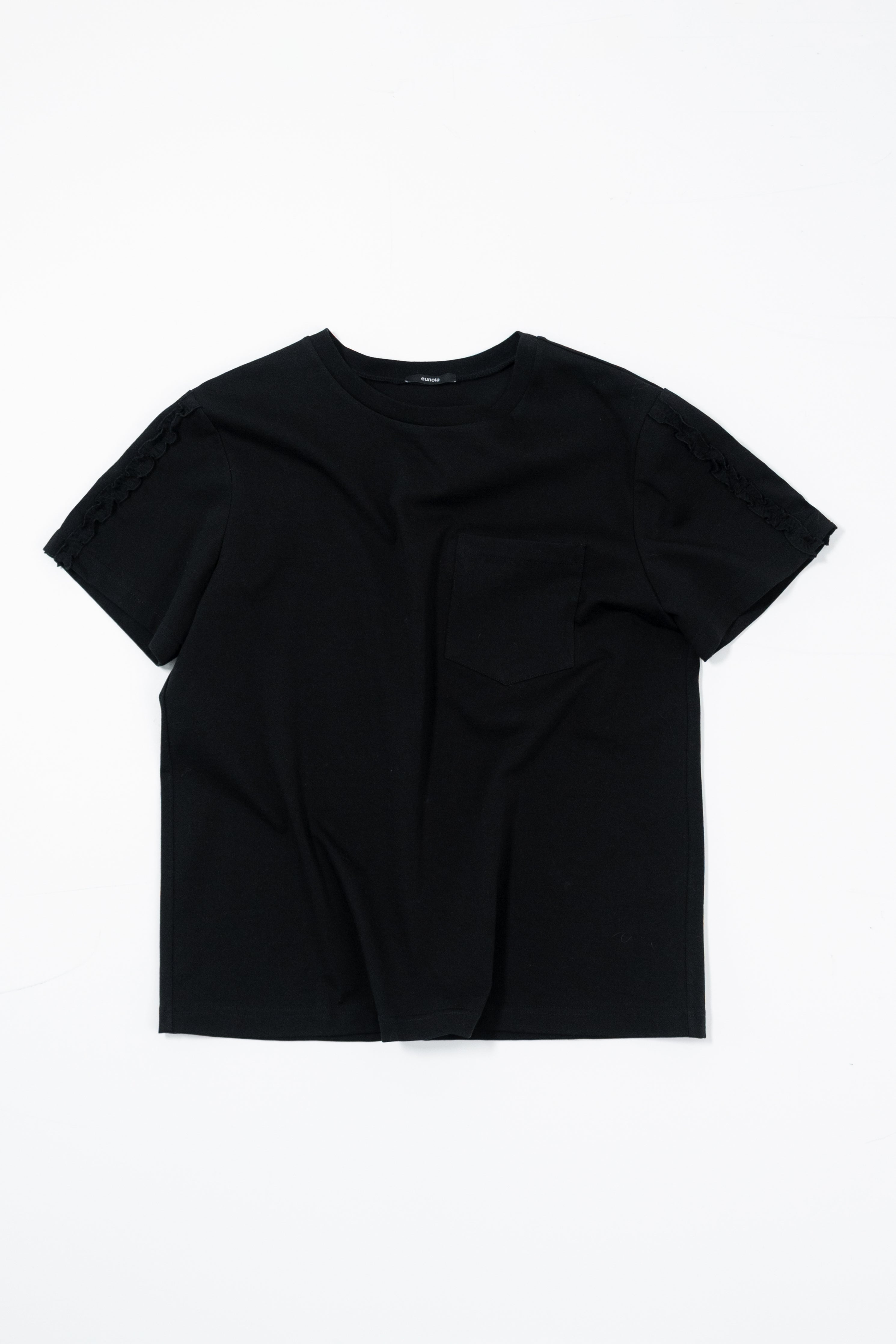 half sleeve frill t shirt