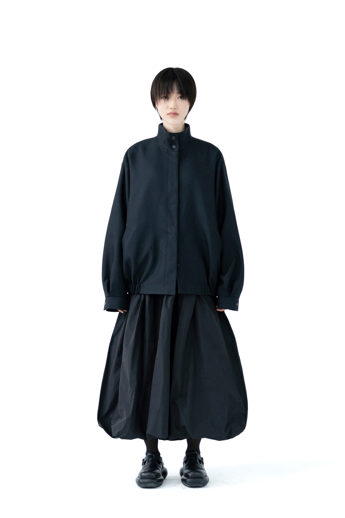 high neck blouson