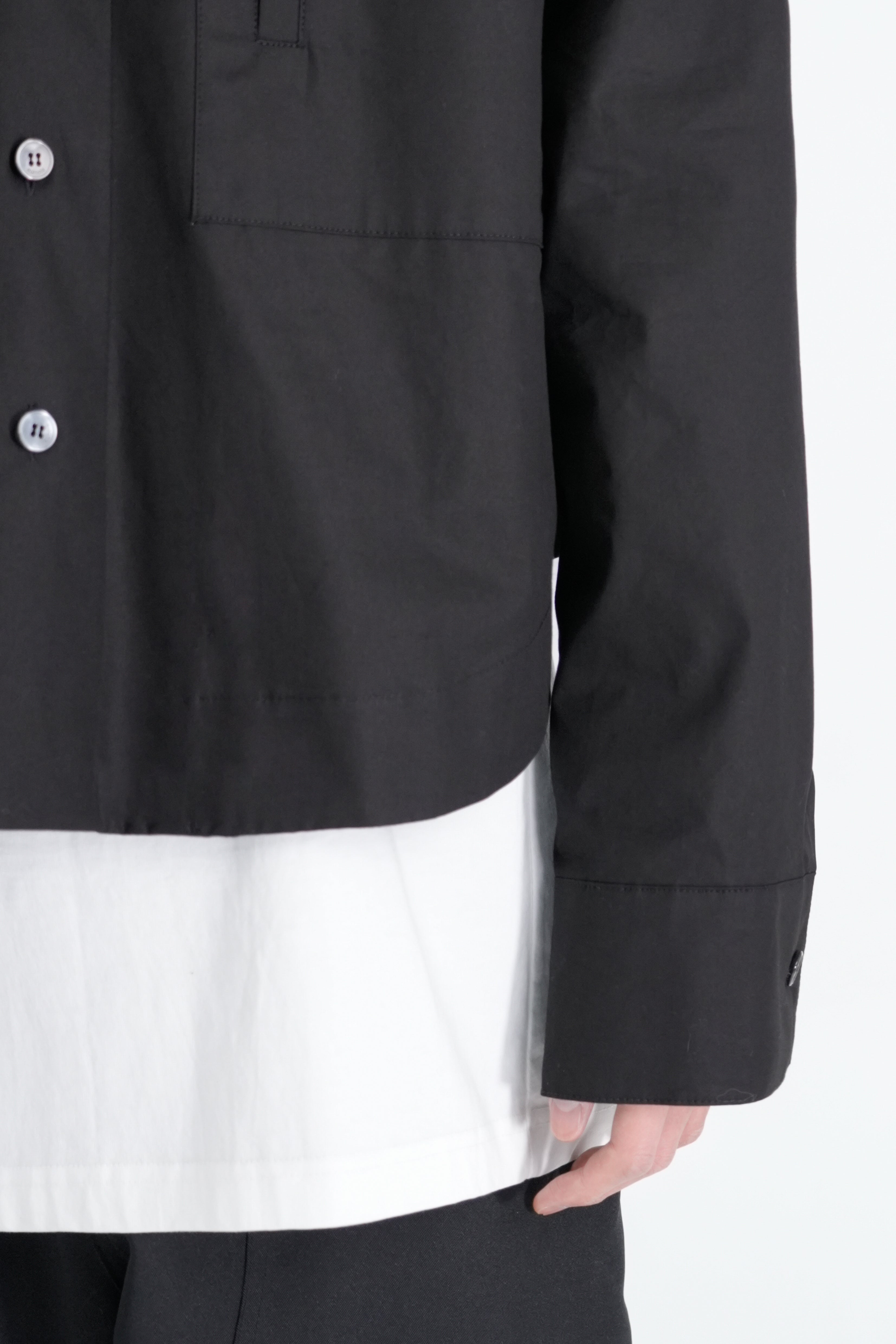hooded cotton shirt