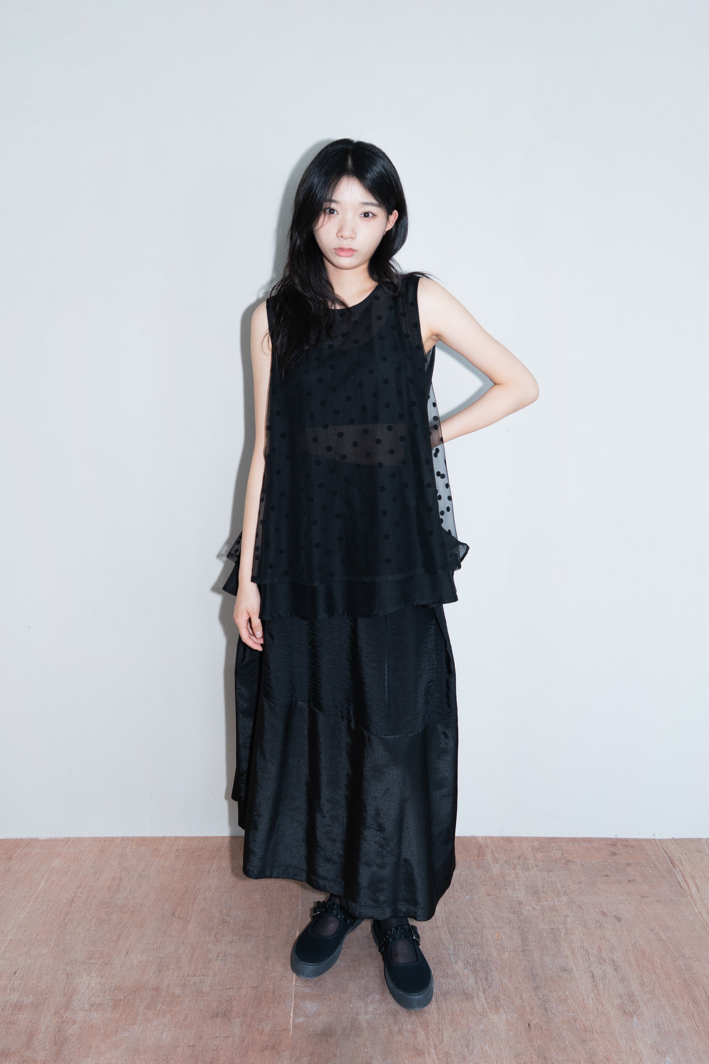layered dot vest