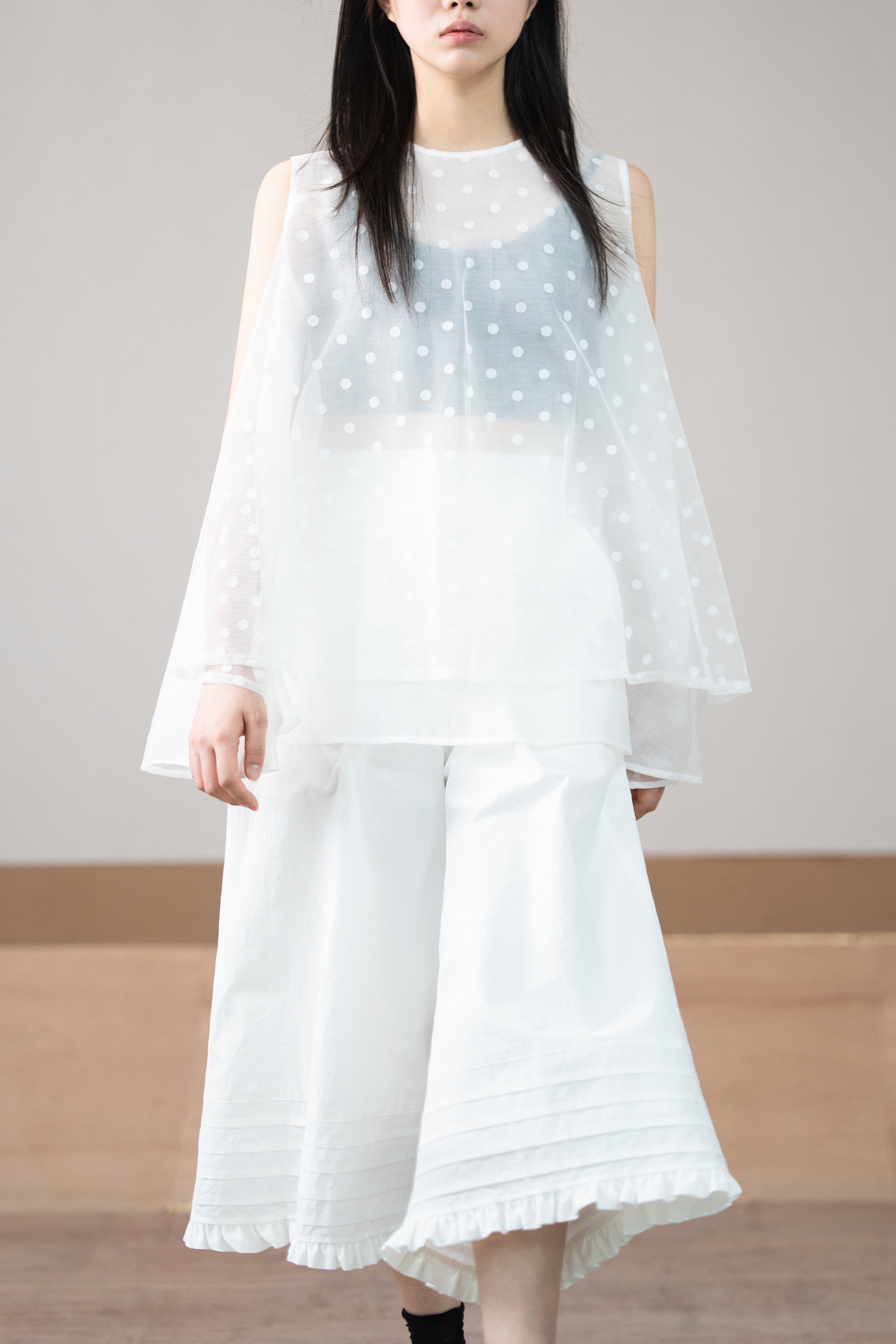 layered dot vest
