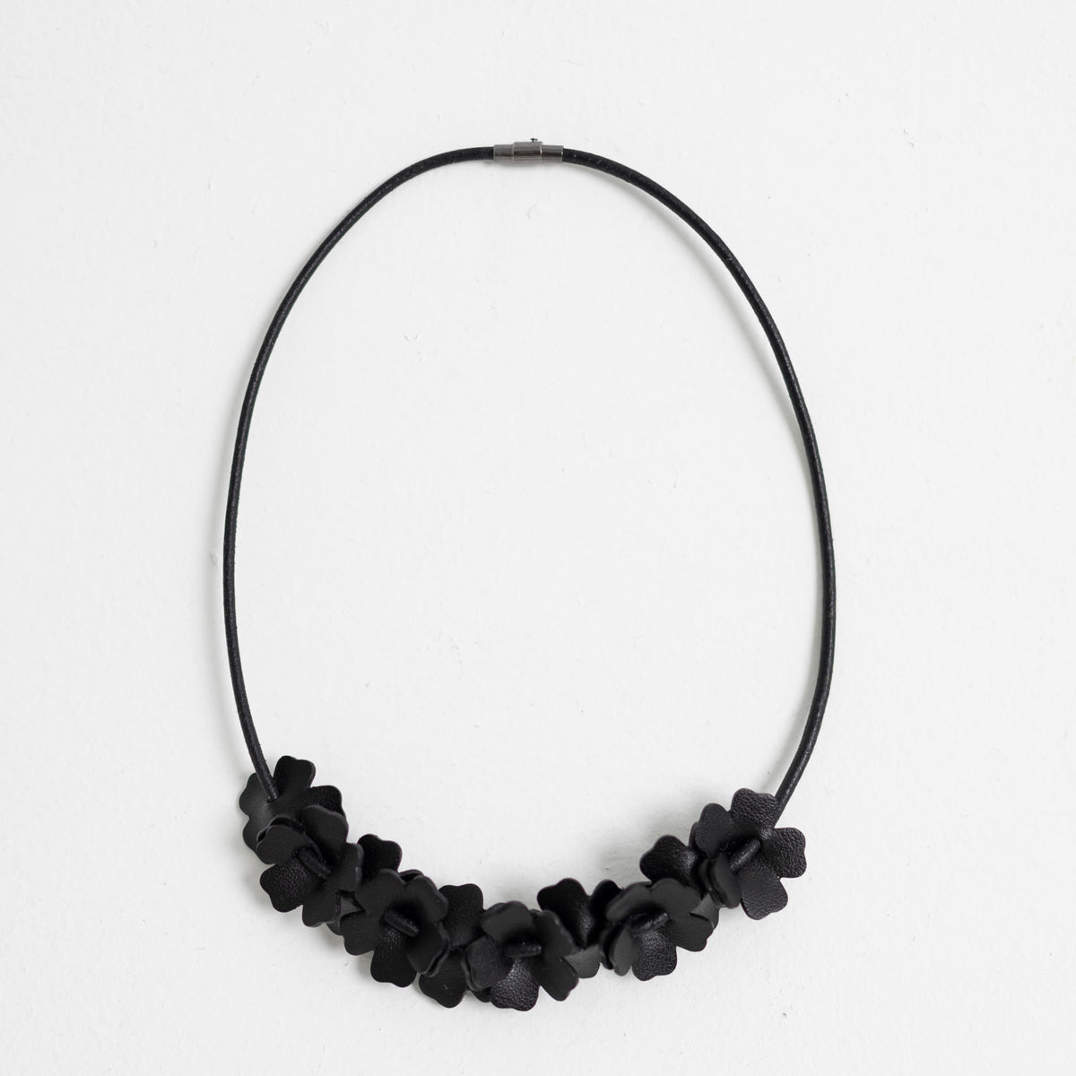 leather flower necklace