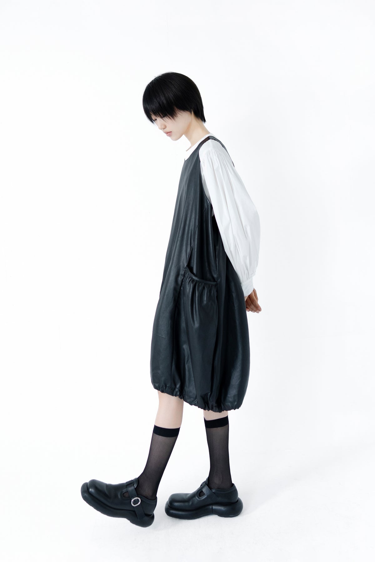 leather moss short dress