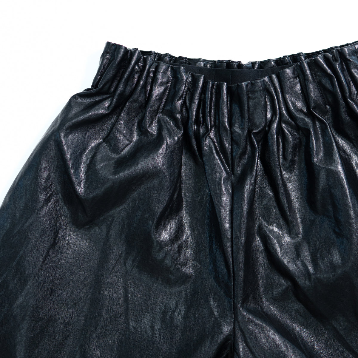 leather short pants
