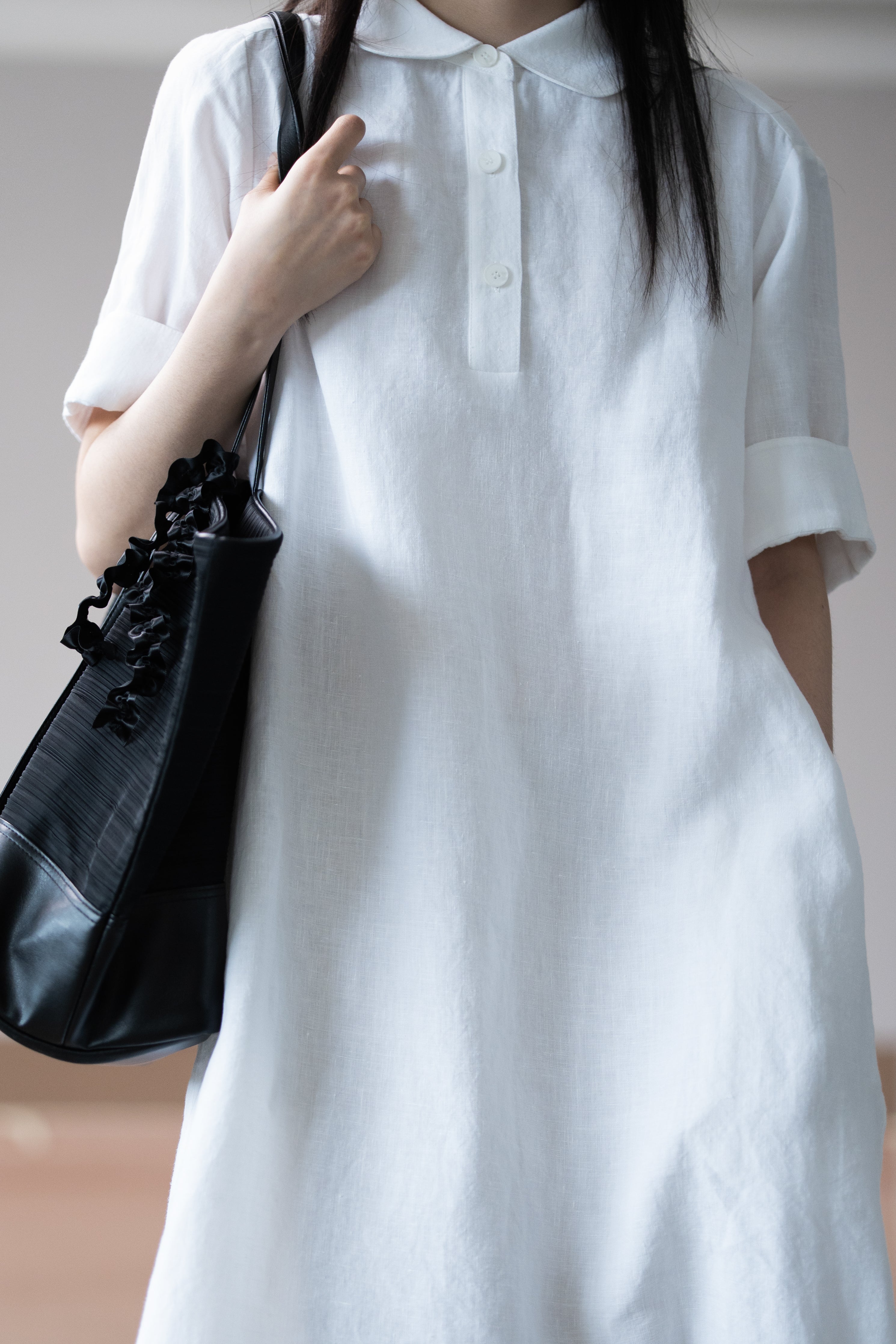 linen shirt dress