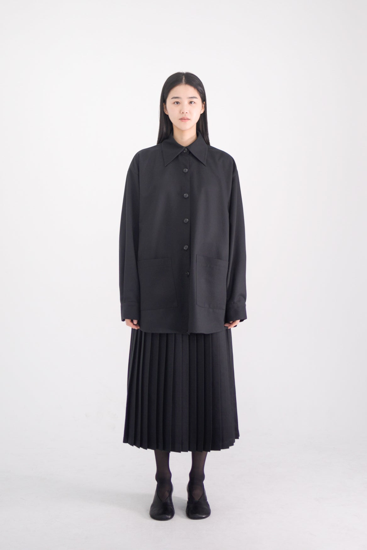 【STORE EXCLUSIVE】line pleats skirt