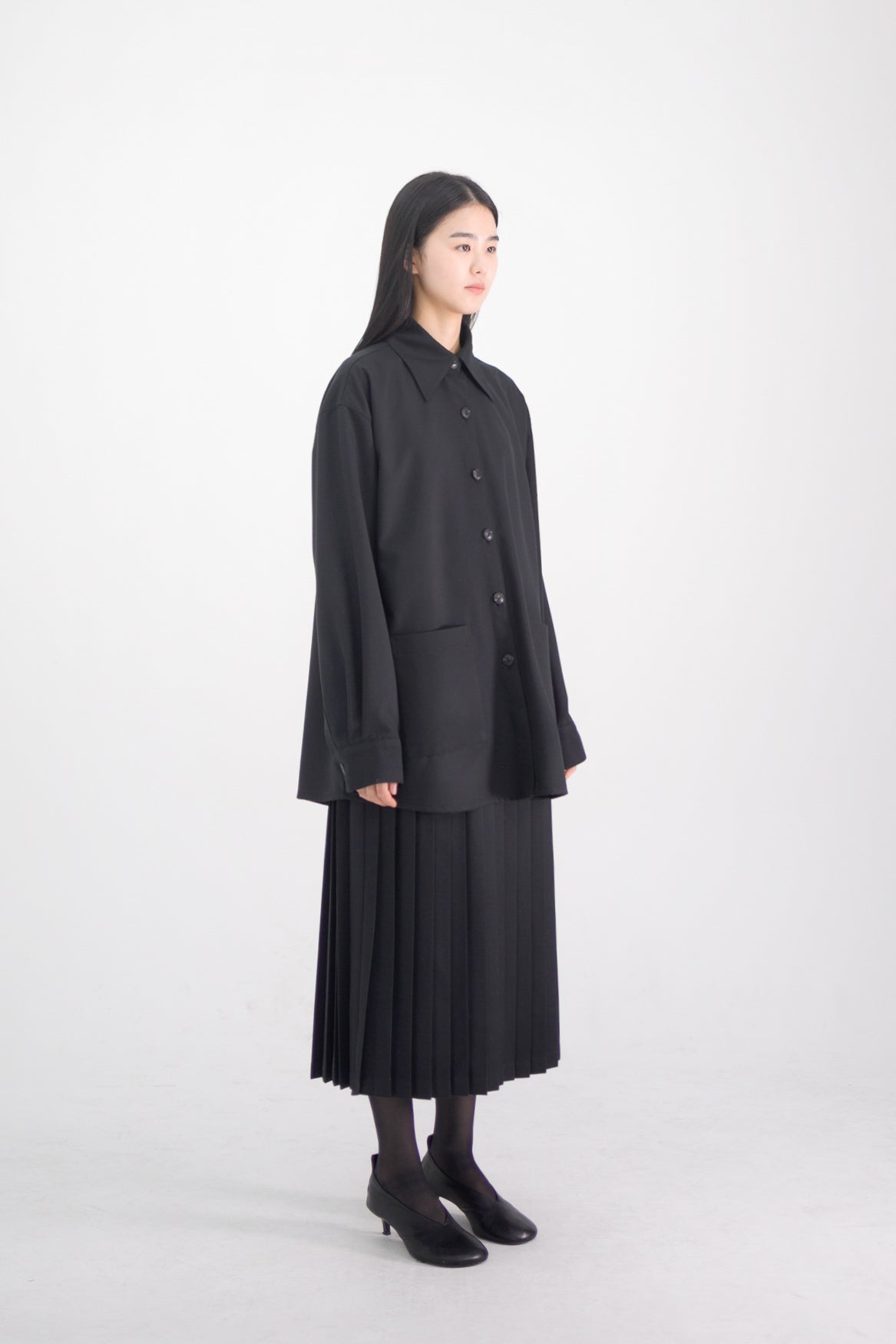 【STORE EXCLUSIVE】line pleats skirt