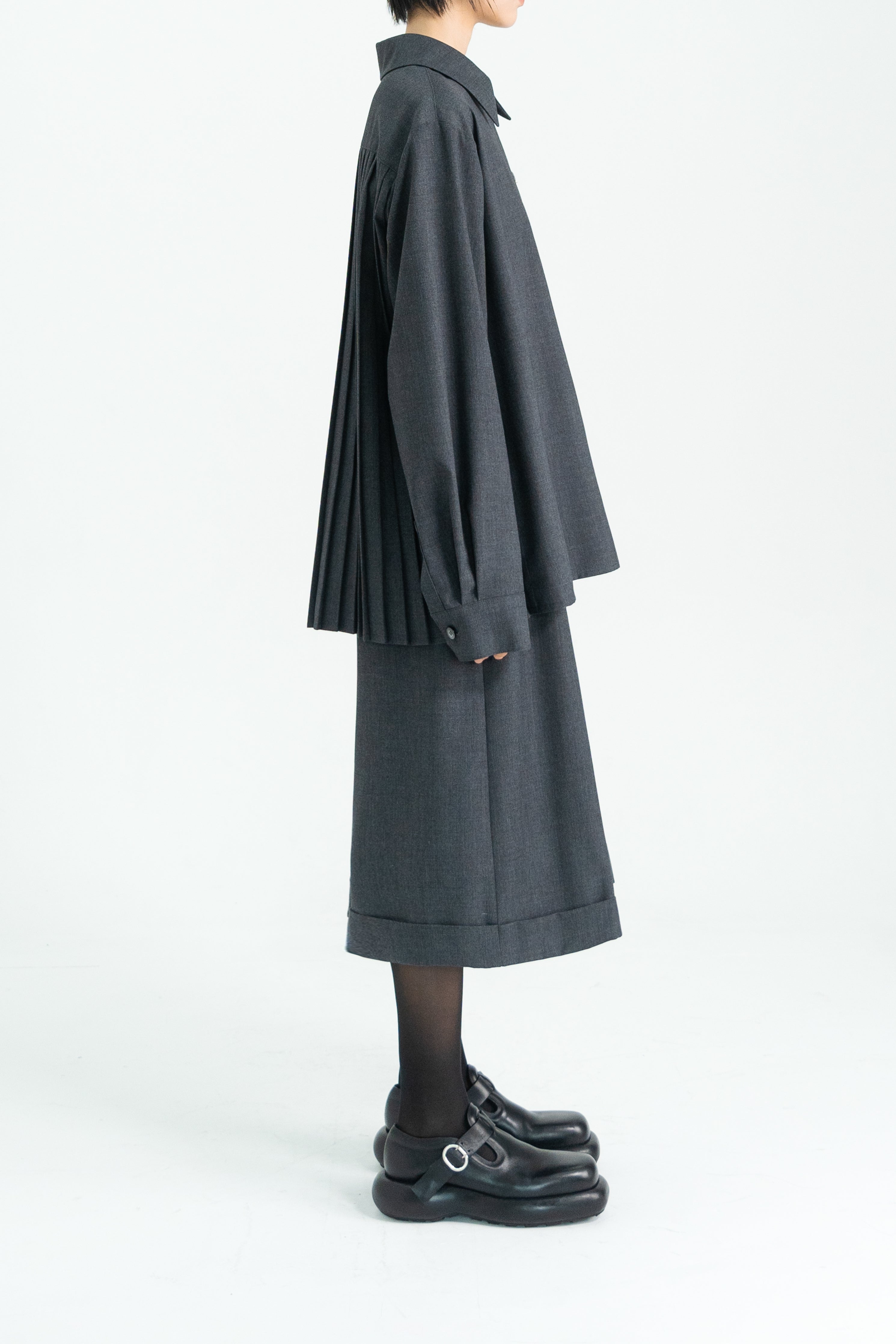 mild wool pleats shirt