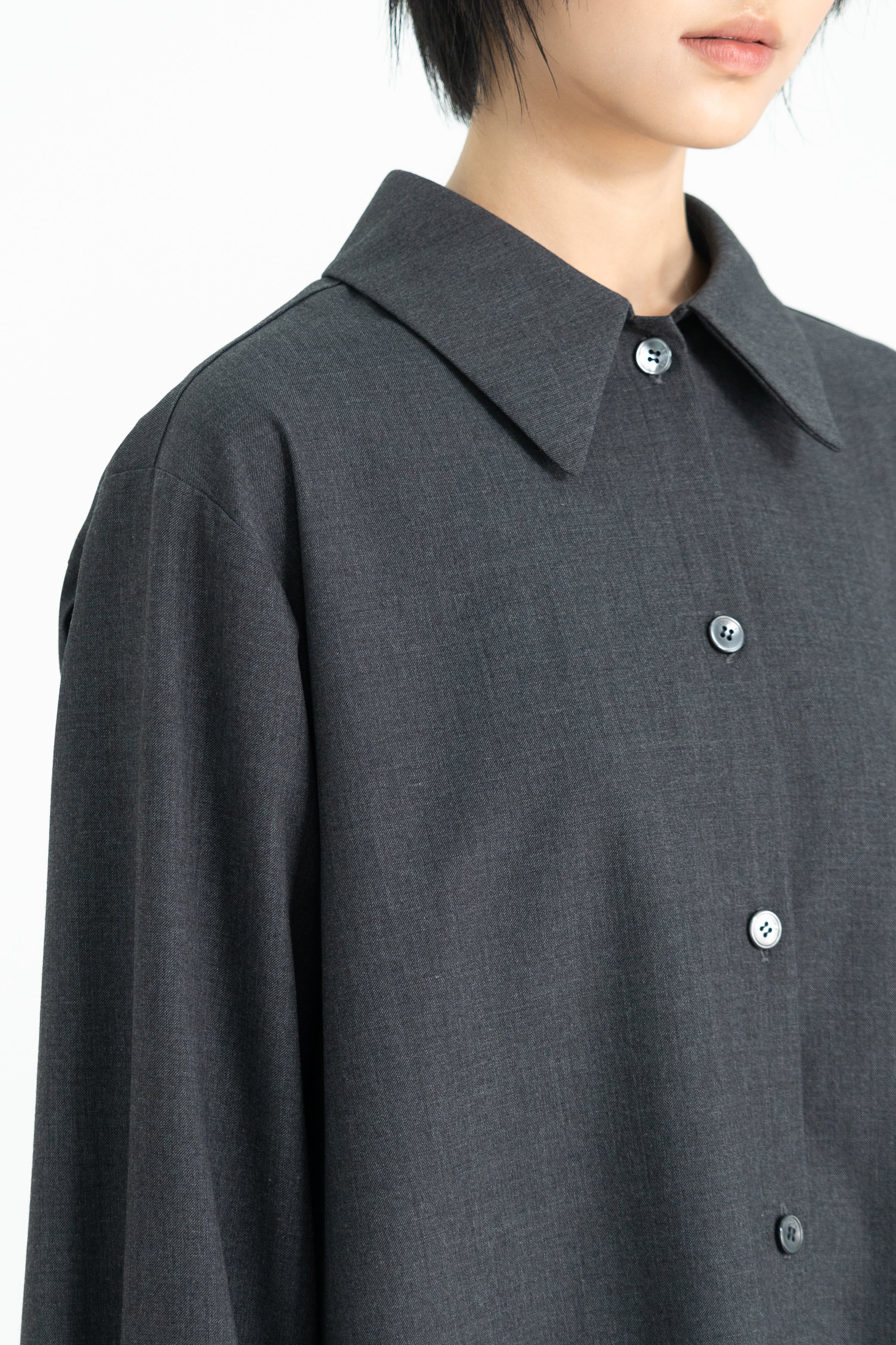 mild wool pleats shirt