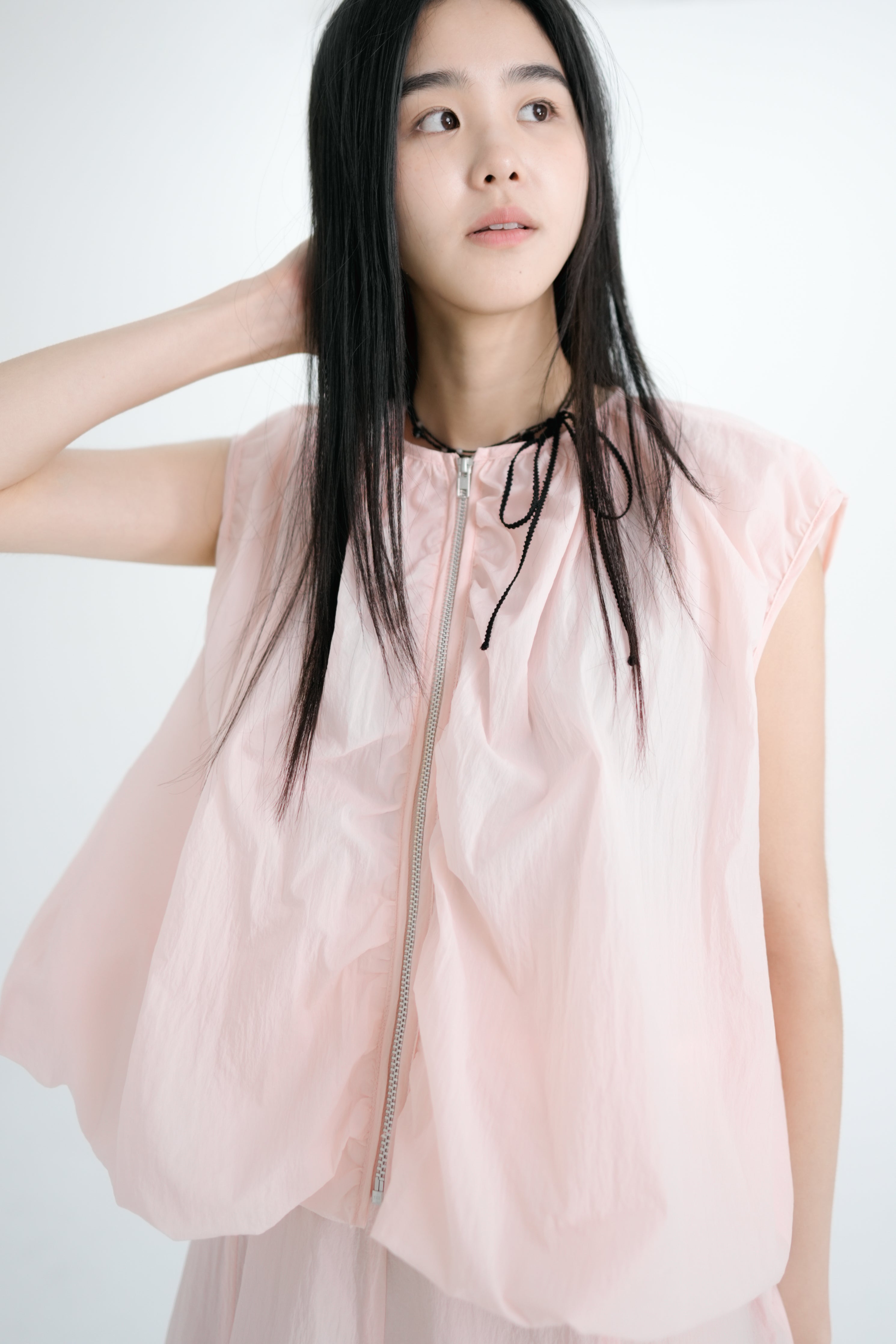 moss shirring vest