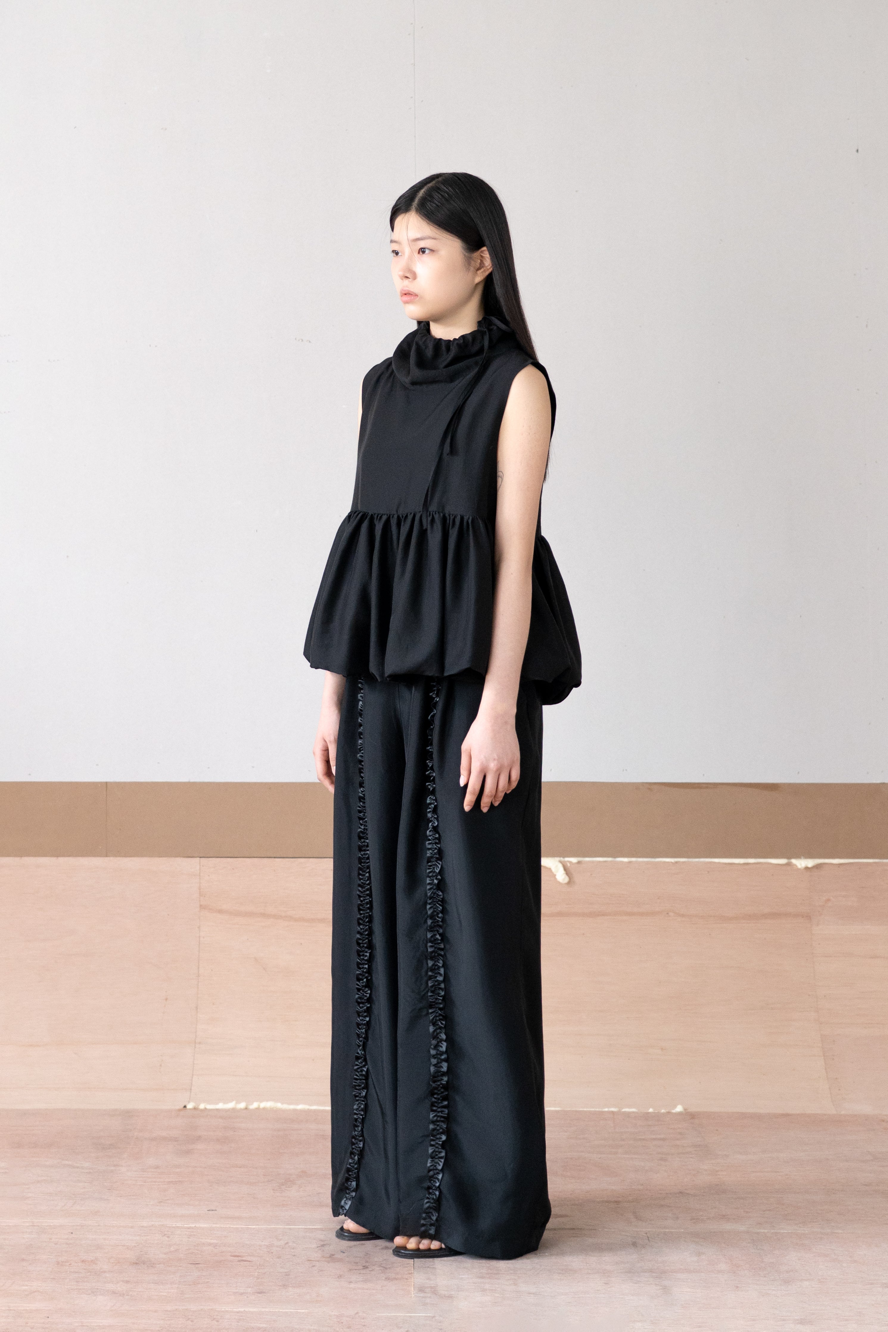 off neck moss vest