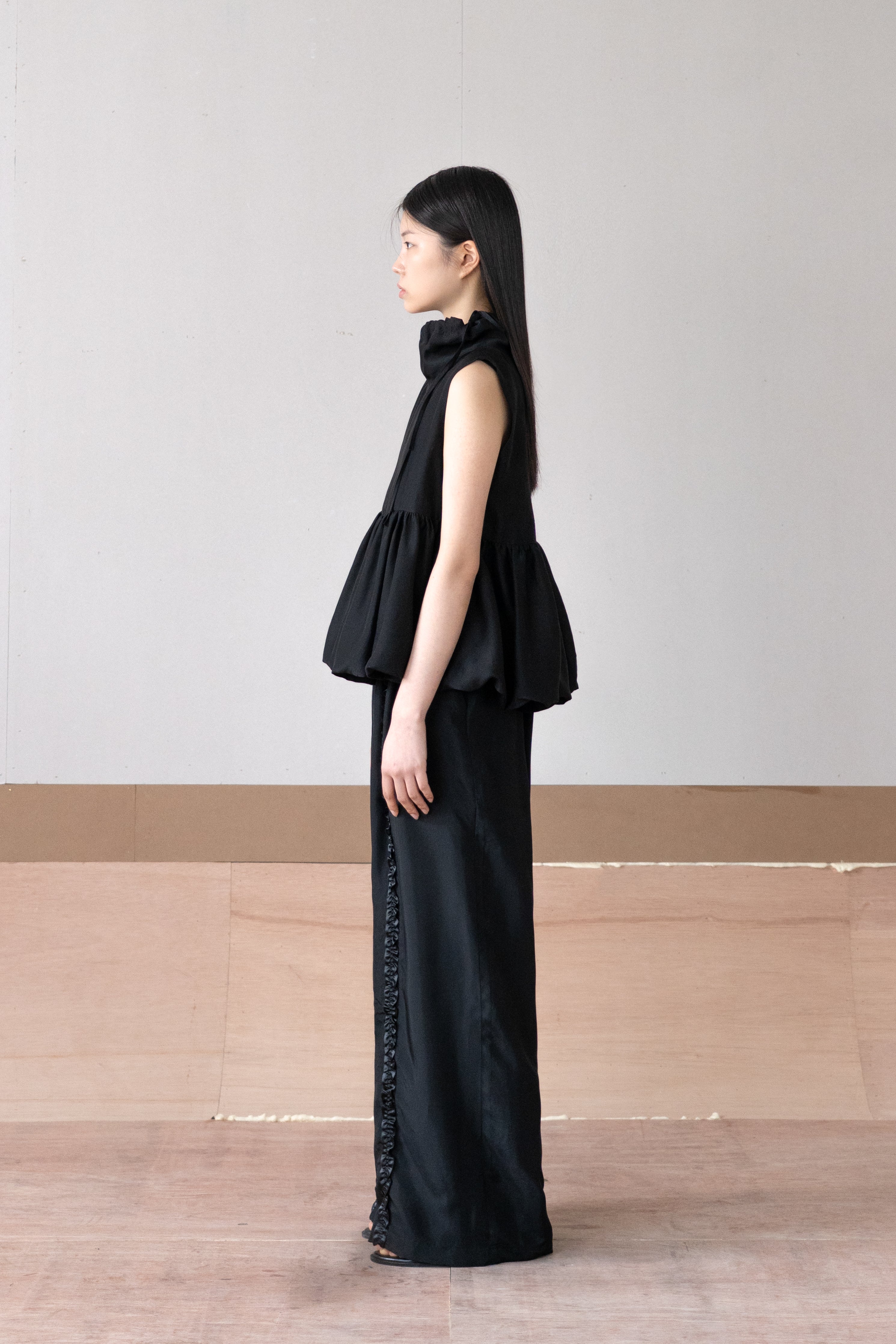 off neck moss vest