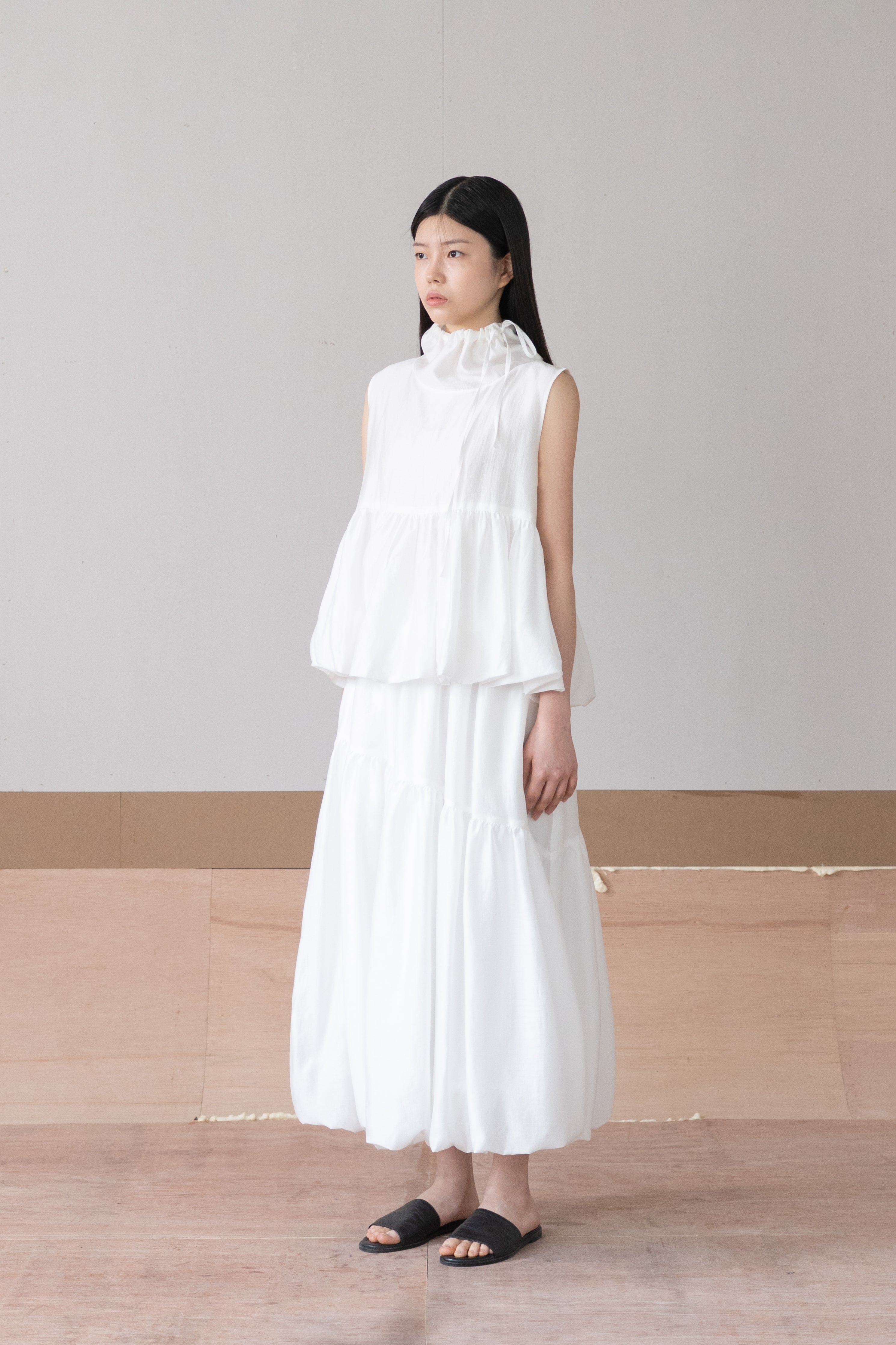 off neck moss vest