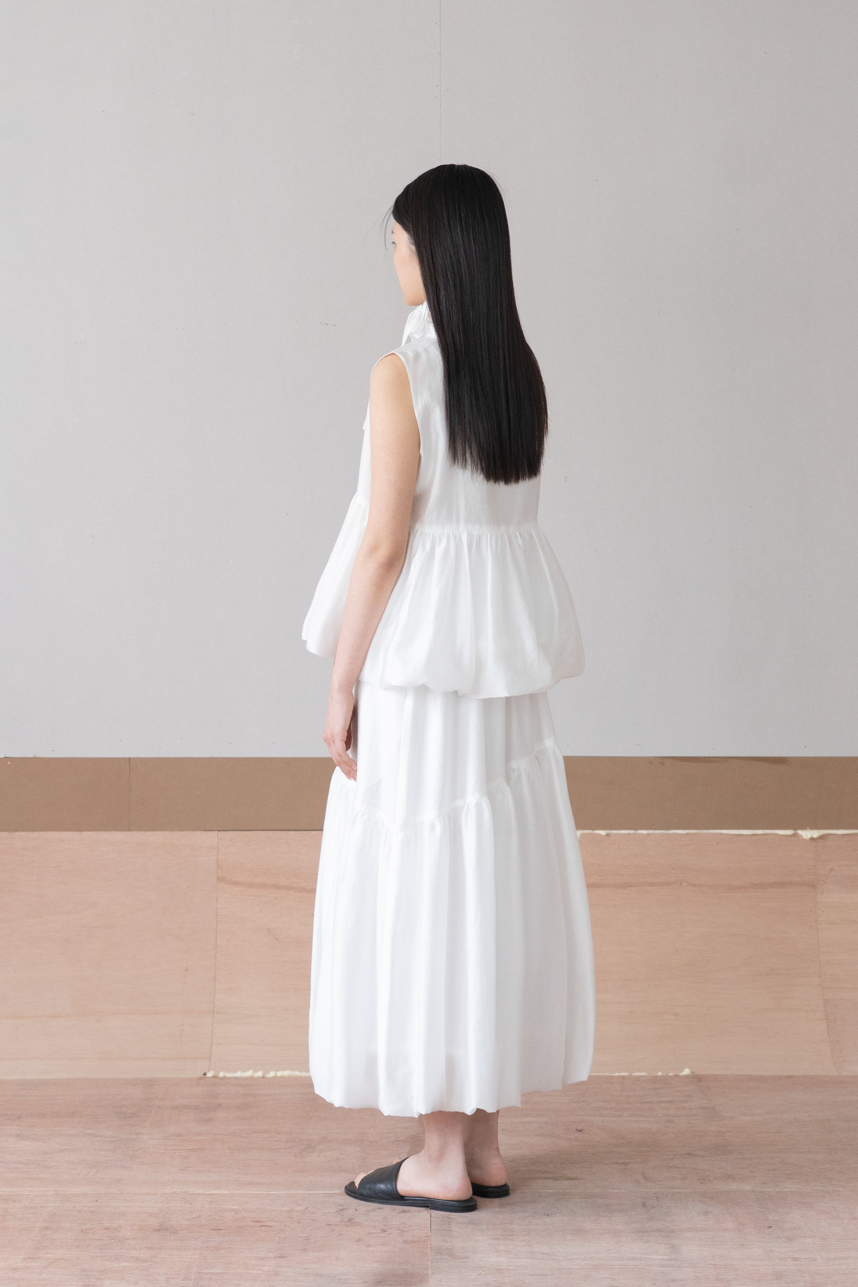 off neck moss vest