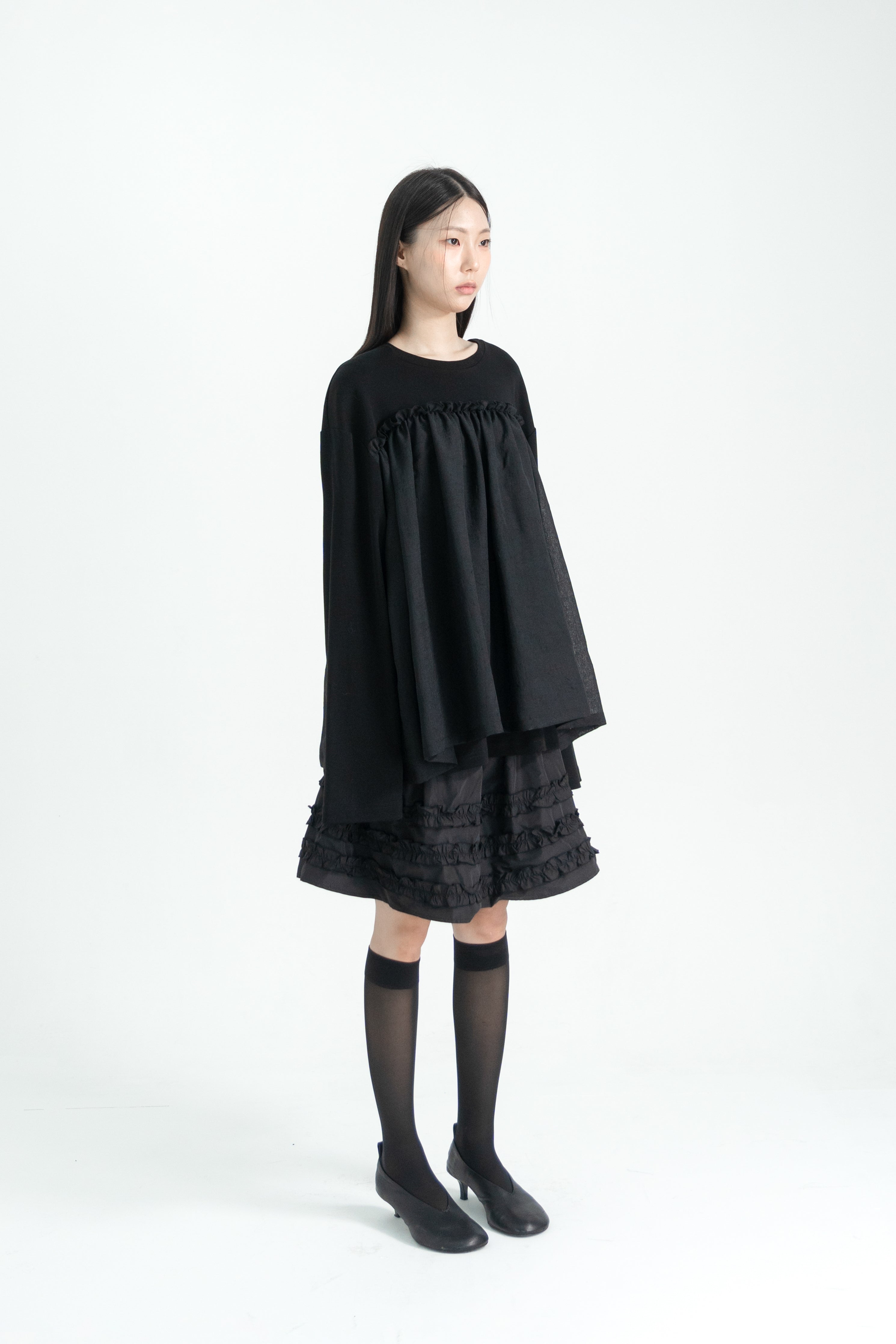 organza frill layer t shirt