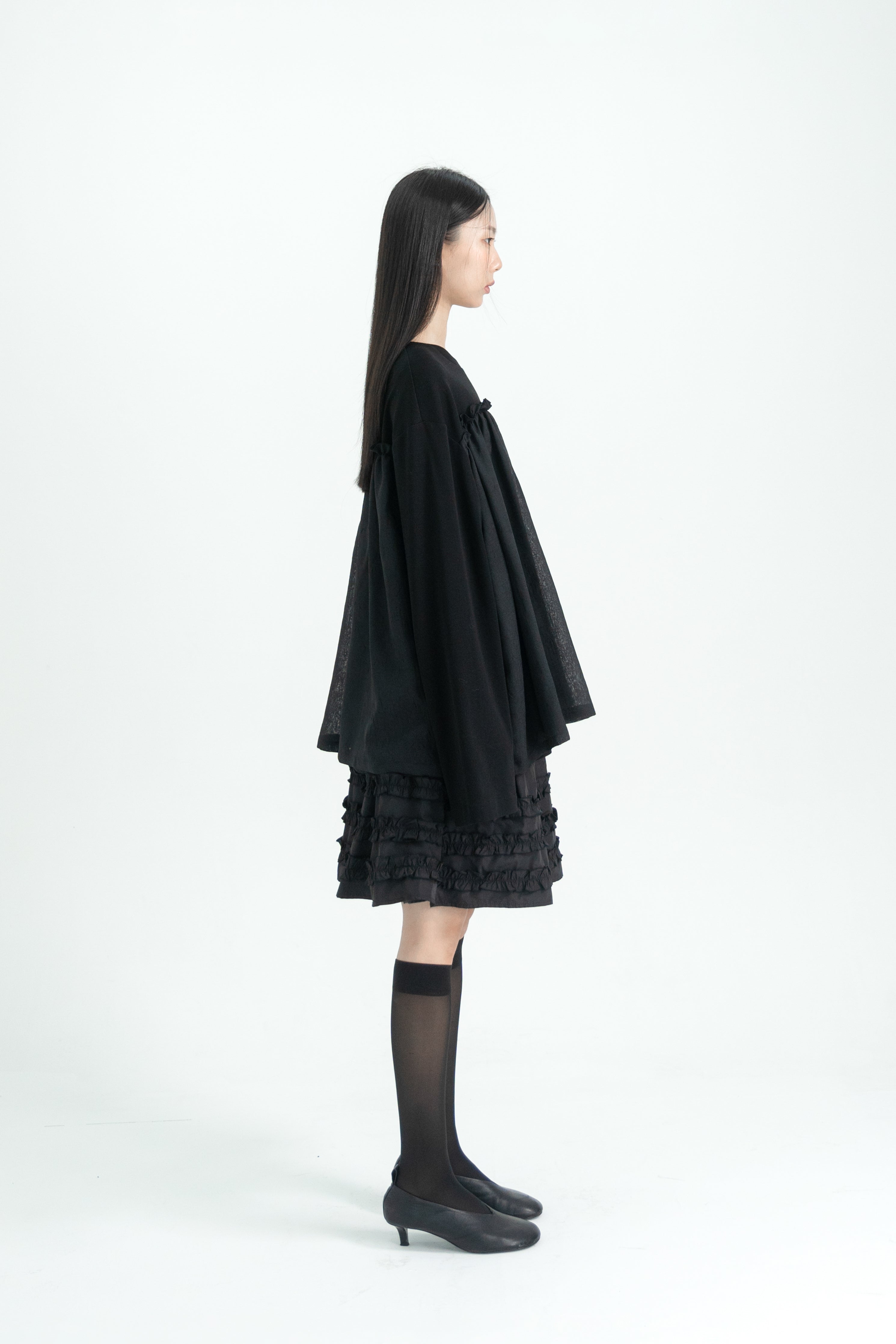 organza frill layer t shirt